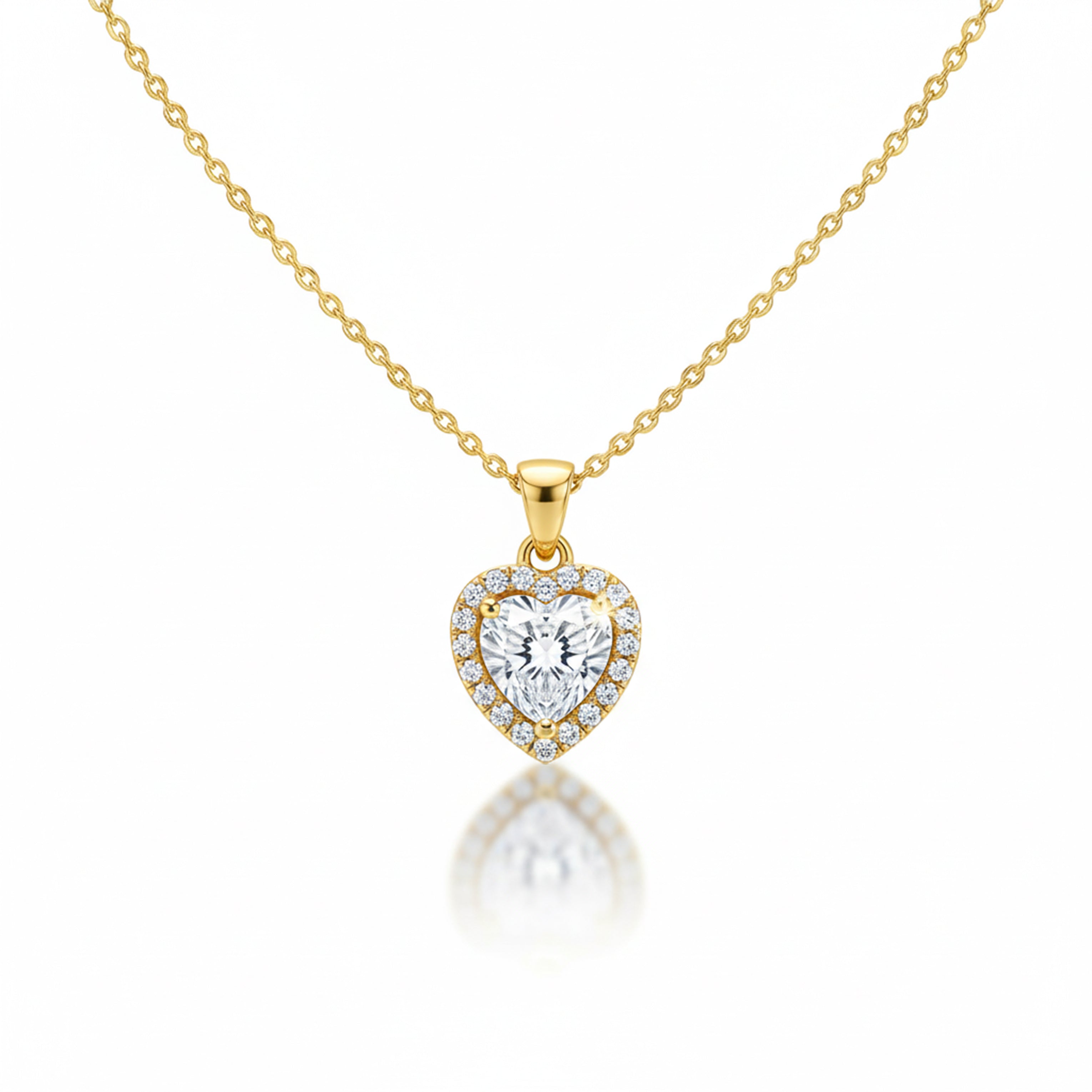 Lustrous Love-Cut Cubic Zirconia Women Neckless GWN -75