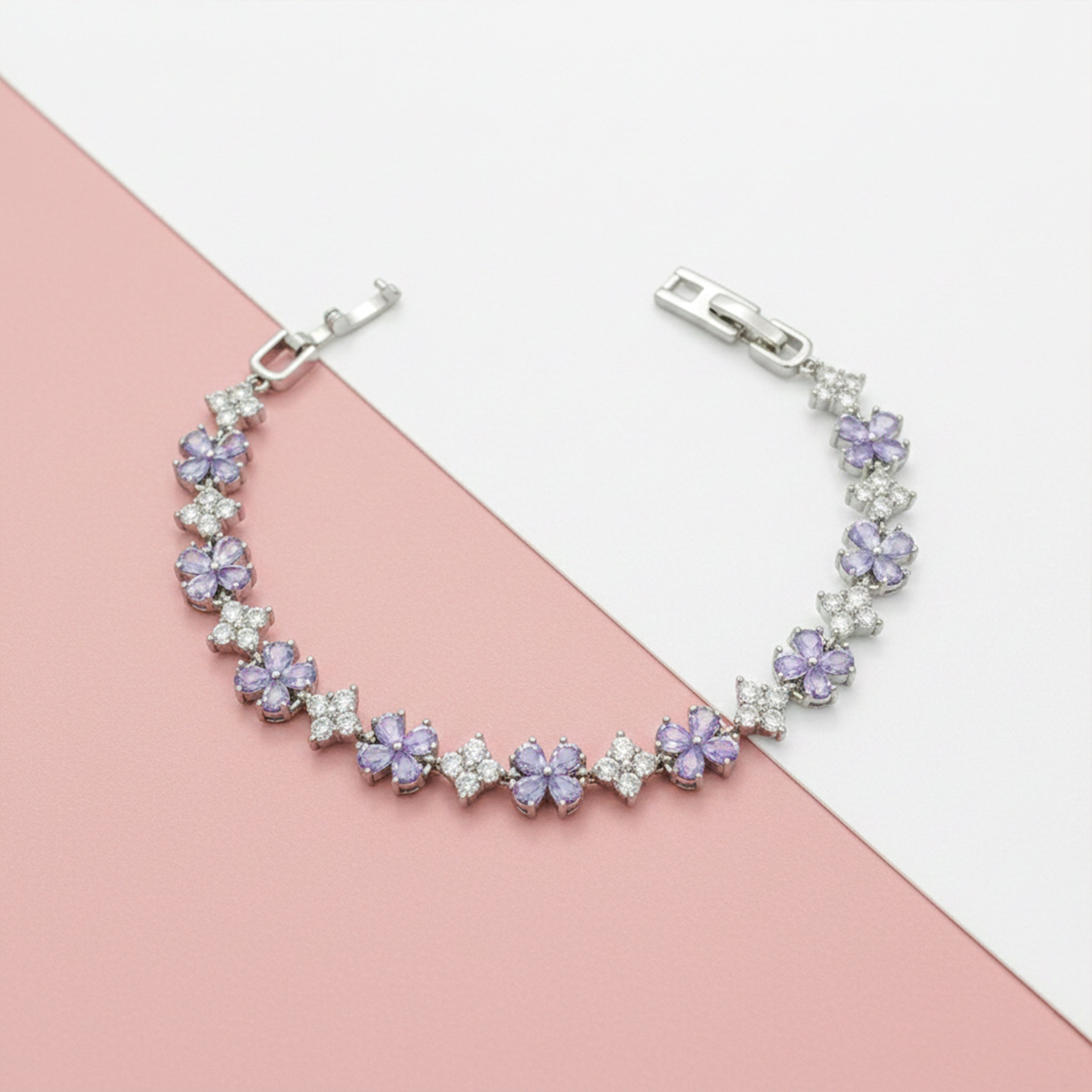 Silver Lavender Bracelet for women - Finora Jewels