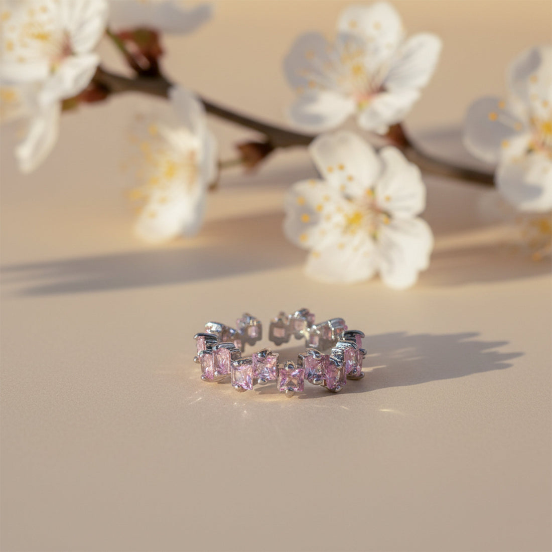 Rosette Square-Cut Eternity Band GWR -28