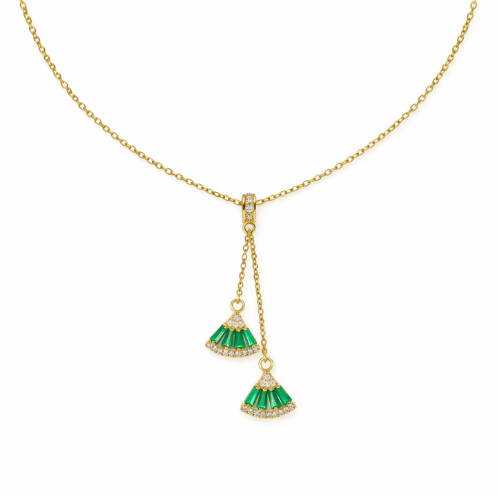 Dangling Fan Accent Women Neckless GWN -95