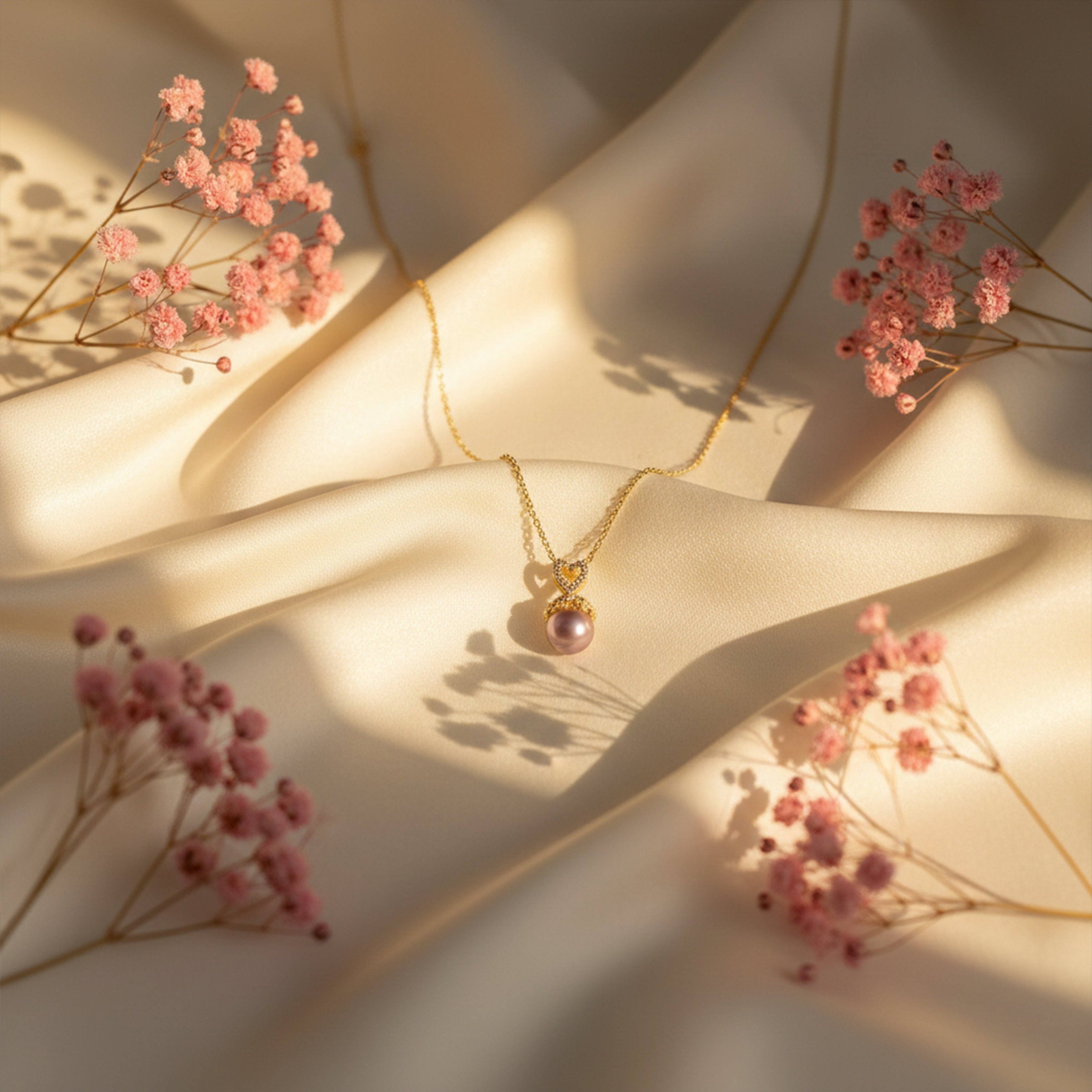 Gold-Toned Eternal Moti Locket Link Set GWN -38