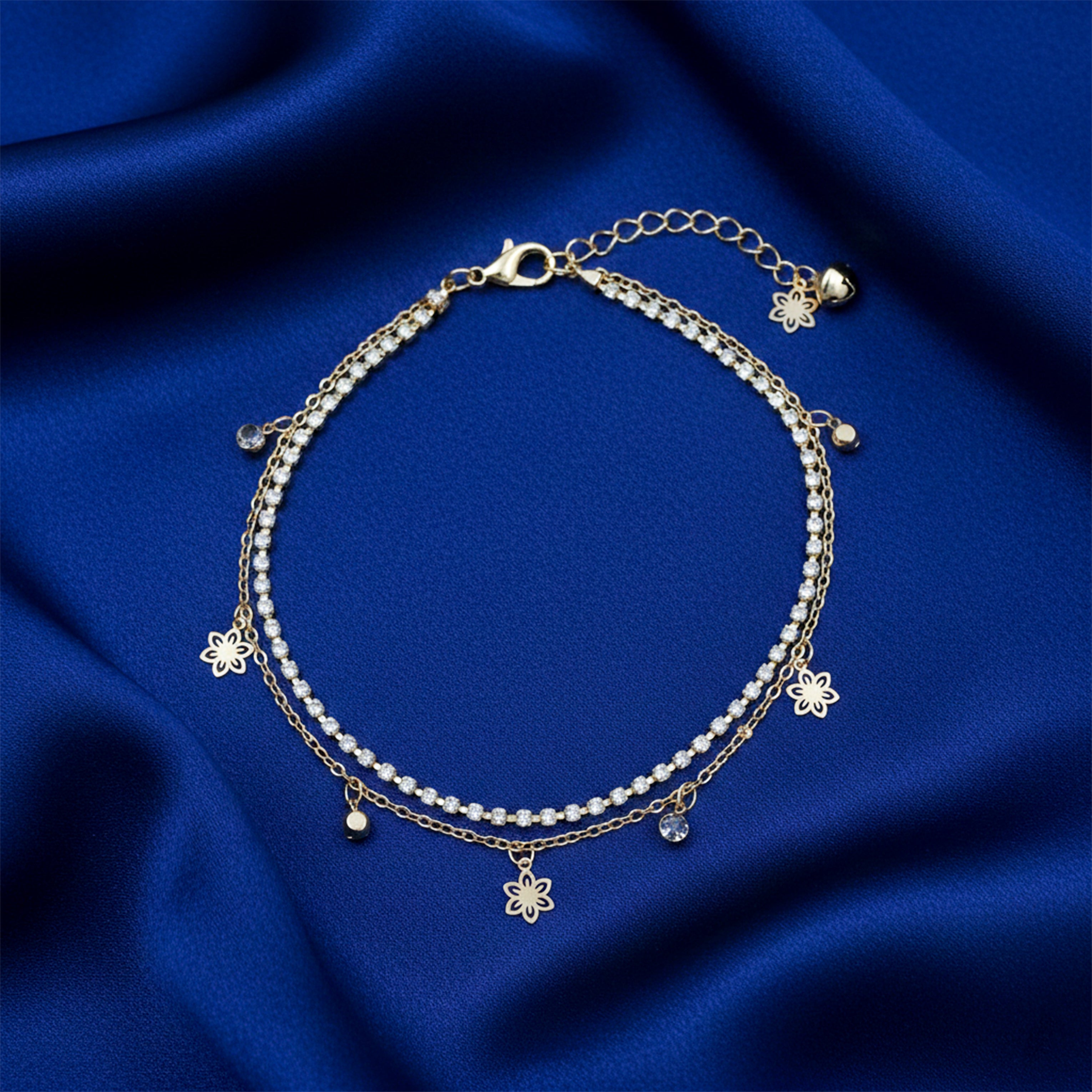 Cubic Zirconia Duo Tier Payal GWA -39