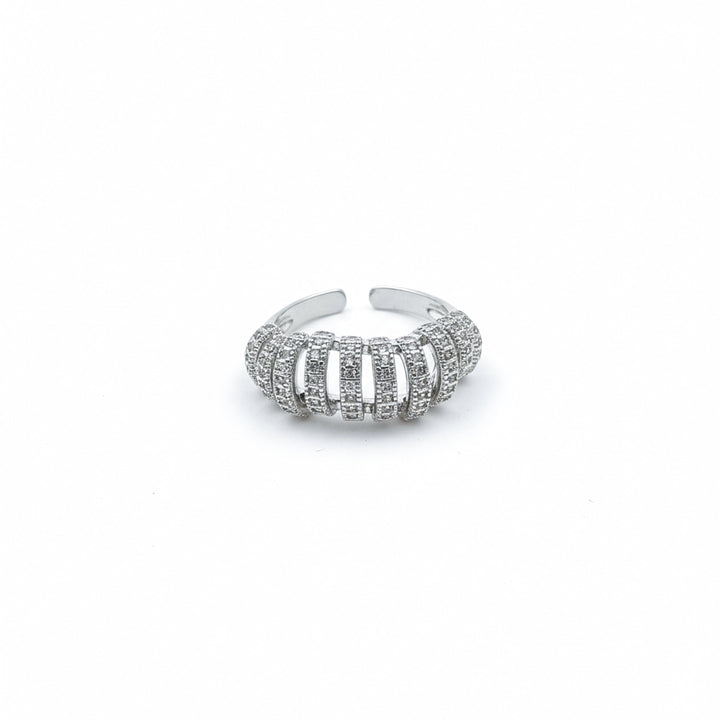 Silver Cubic Zirconia Wrap Band GMR -19