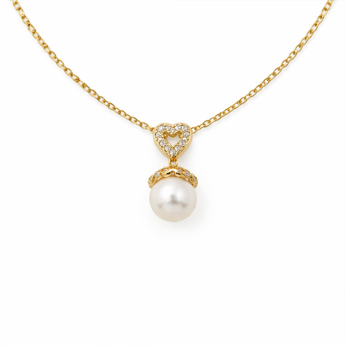 Gold Heart Necklace for women - Finora Jewels