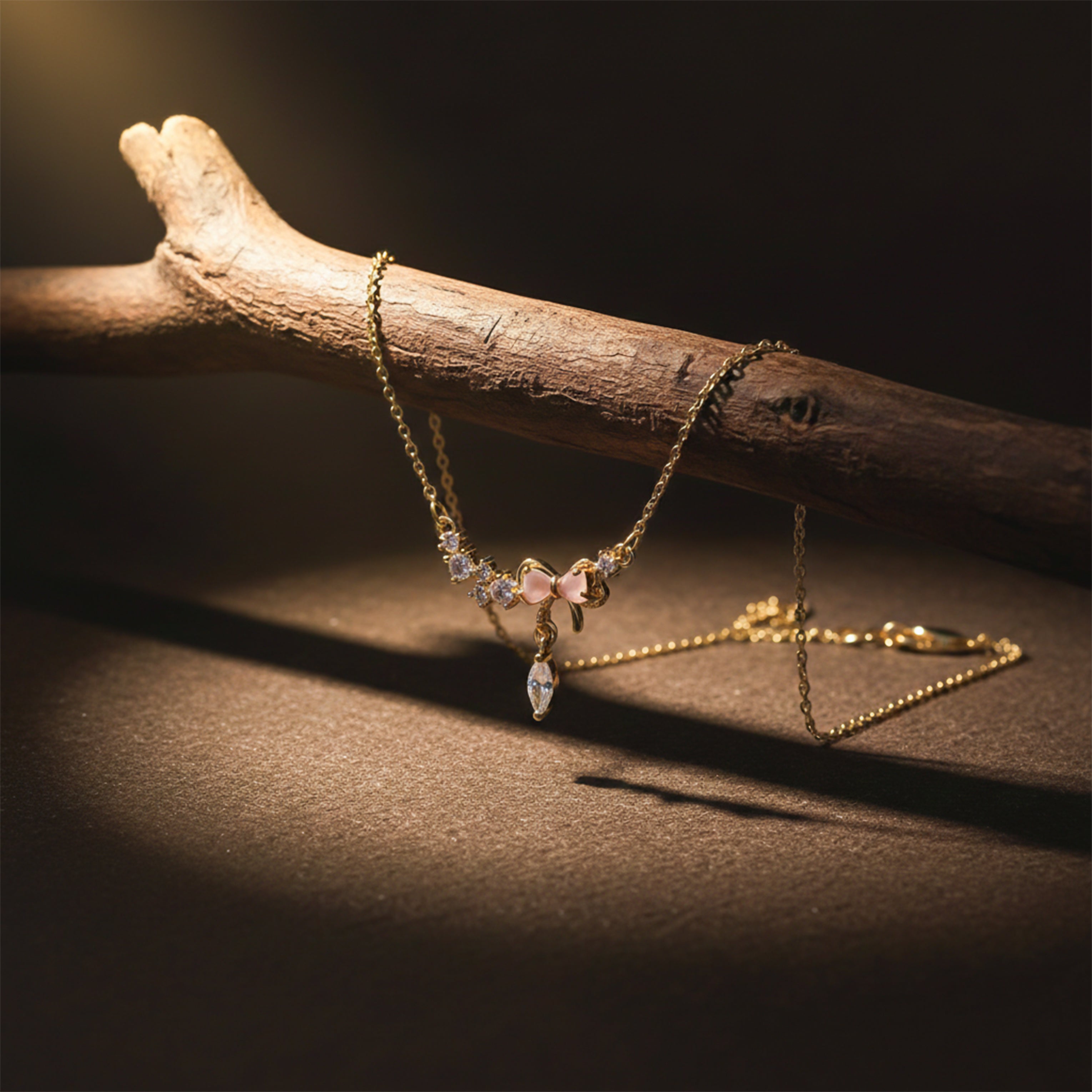 Bow Cubic Zirconia Gold Payal GWN -132