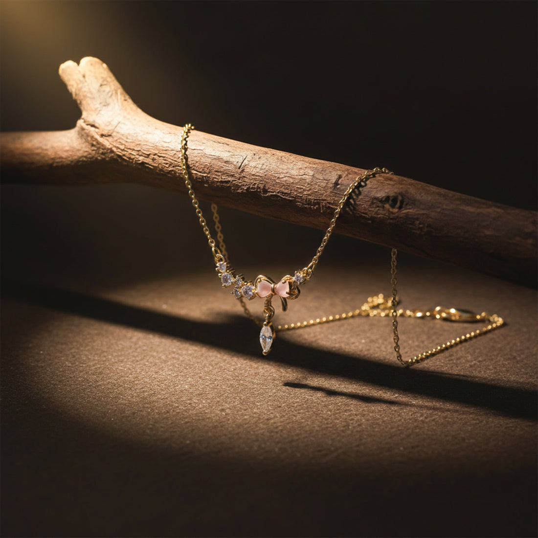 Bow Cubic Zirconia Gold Payal GWN -132