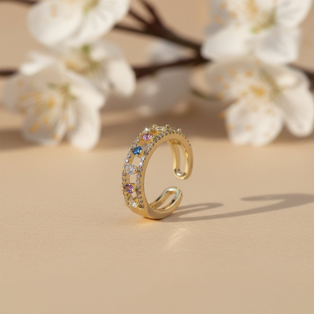 Gold-Toned Rainbow Band GWR -43