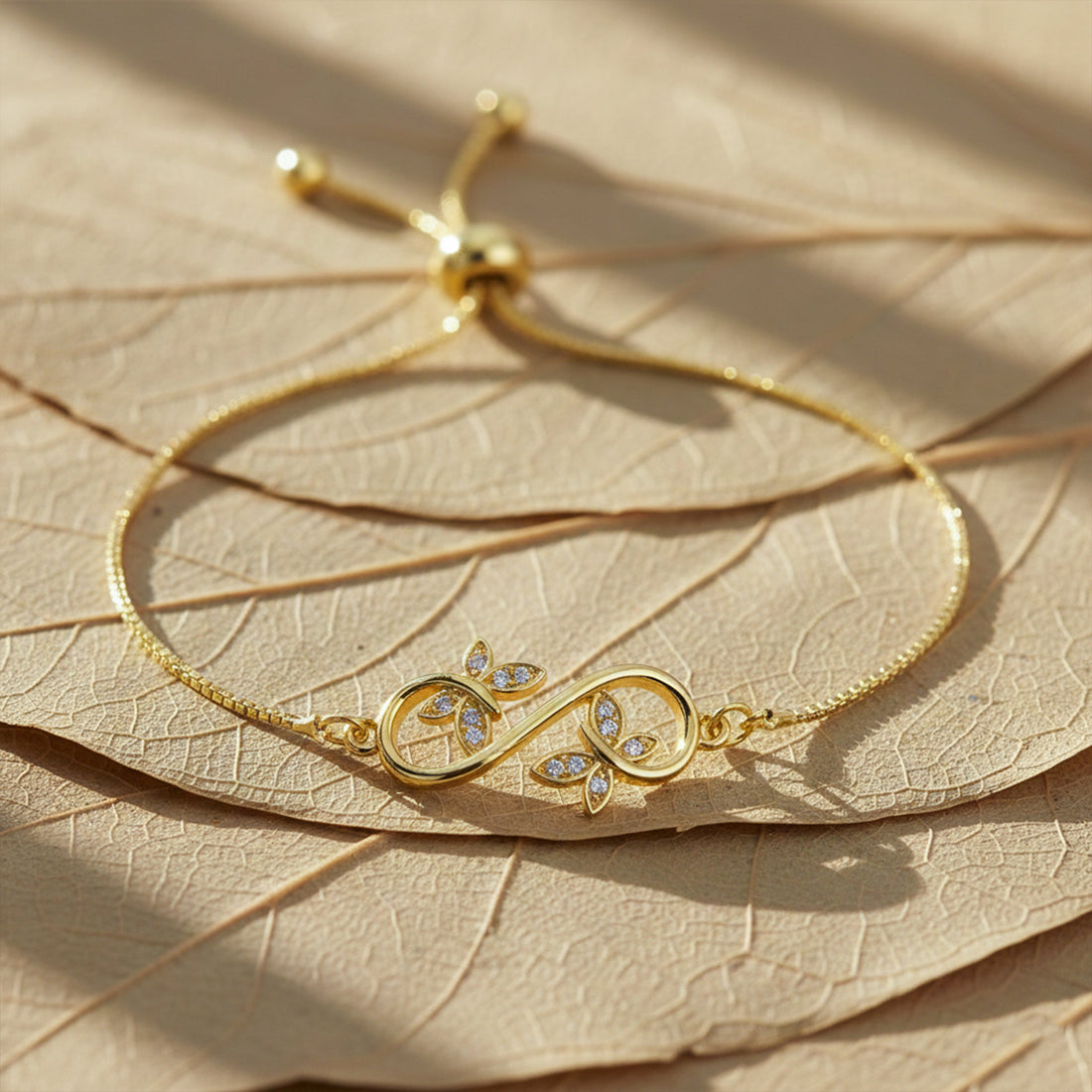 Gold Infinity Floral Earrings for women - Finora Jewels