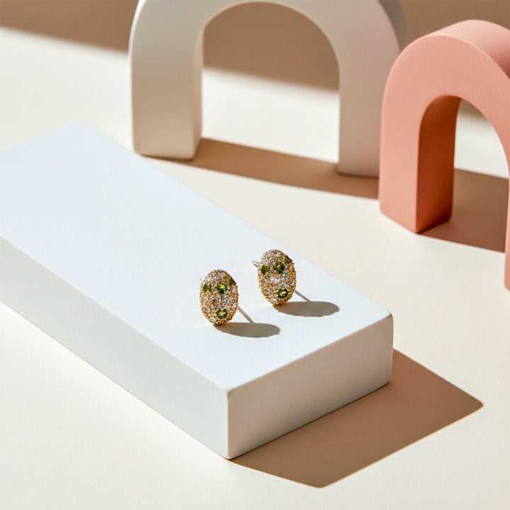 Spark Elliptical Post Ear Studs GWE -124