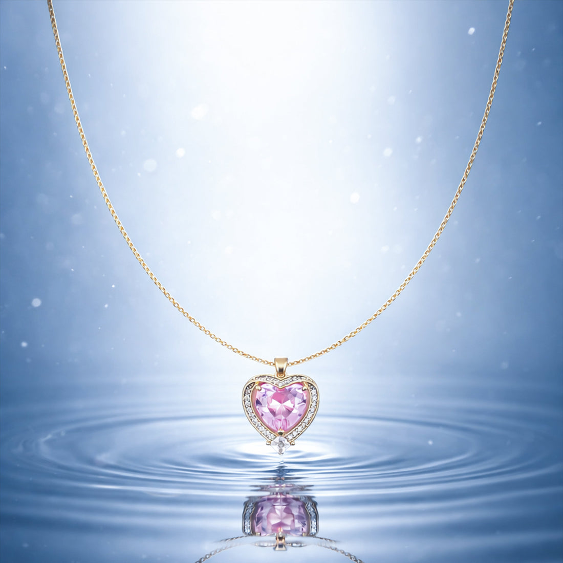 Love Cubic Zirconia Locket Link Set GWN -141