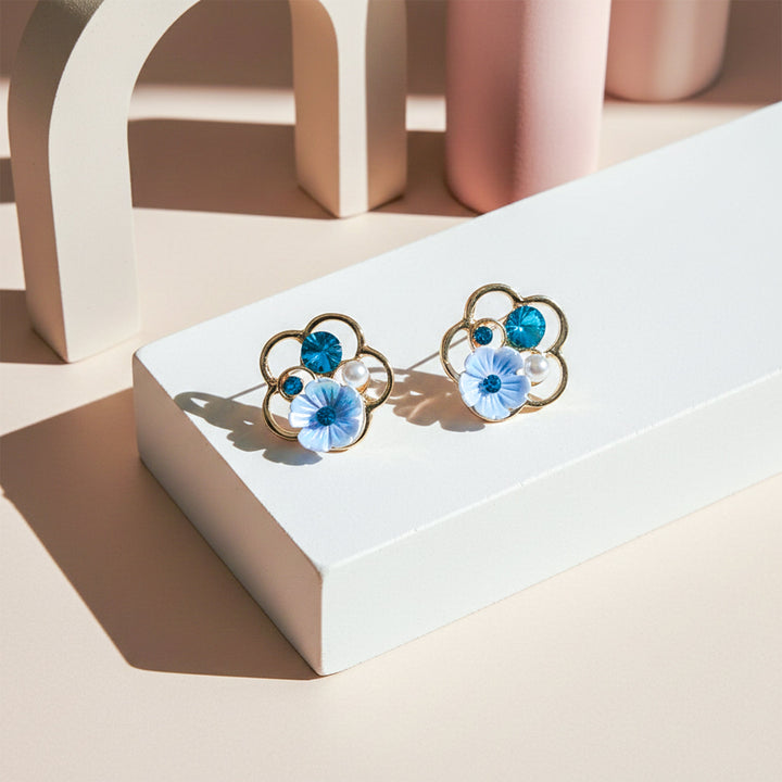 Sky Bloom Post Ear Studs GWE -236