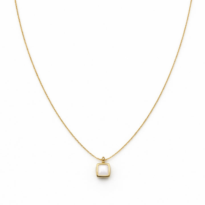 Square-Cut-Cut Mother-of-Moti Women Neckless GWN -71