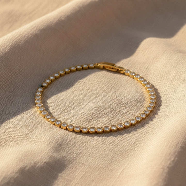 Gold-Toned Sparkle Line Kangan GWB -38