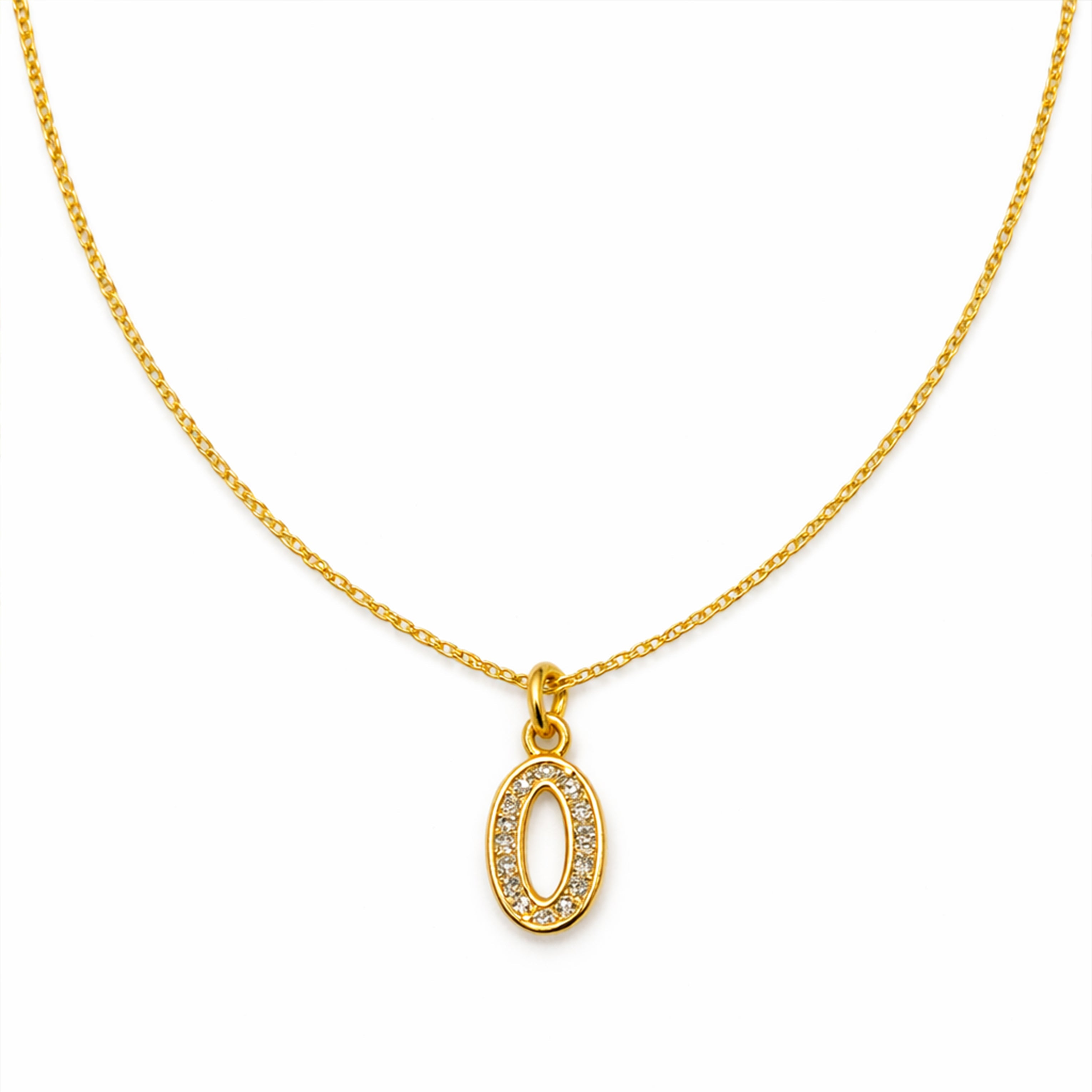 Gold Oval Spark Necklace for women - Finora Jewels