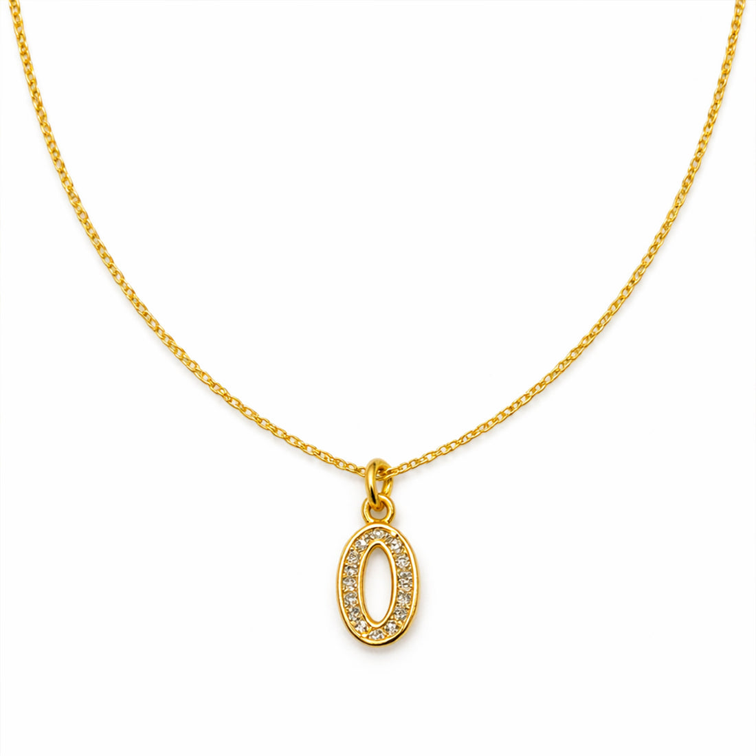 Gold Oval Spark Necklace for women - Finora Jewels