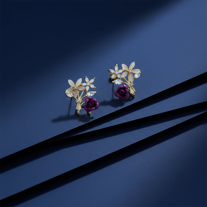 Cubic Zirconia Post Ear Studs GWE -157