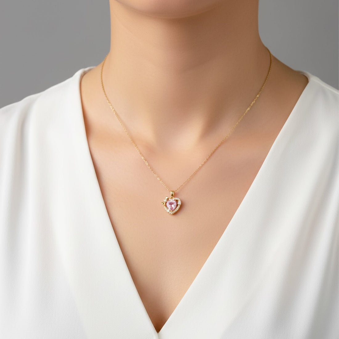 Rosette Love Cubic Zirconia Women Neckless GWN -79