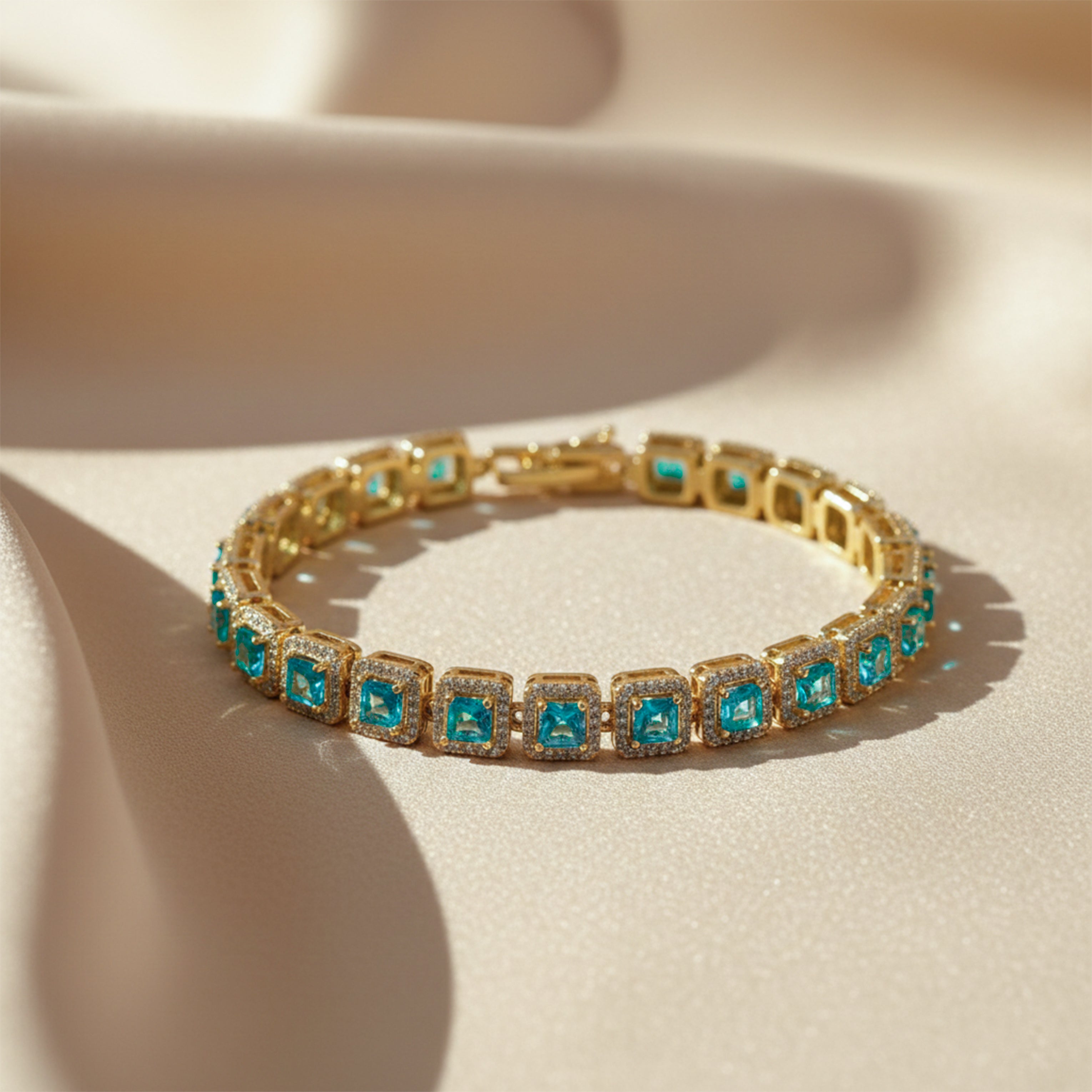 Women Bracelet Blue Gold jewellery - Finora Jewels