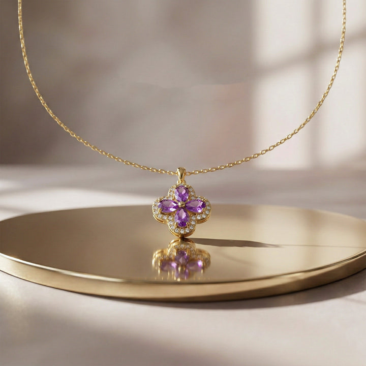 Lilac Foliage Locket Link Set GWN -97