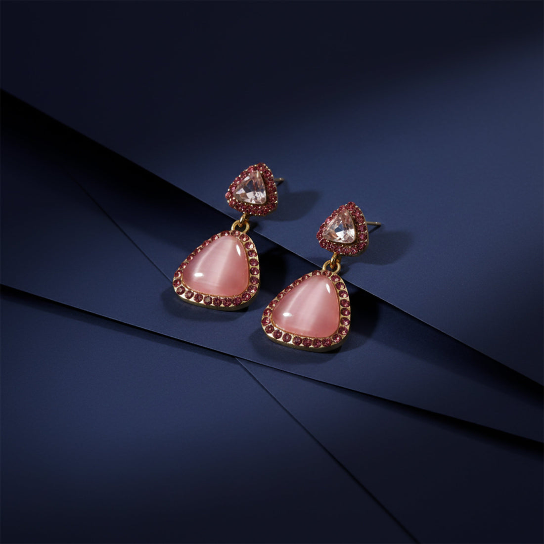 Women Stud Earrings Crystal Drop Gold jewellery - Finora Jewels