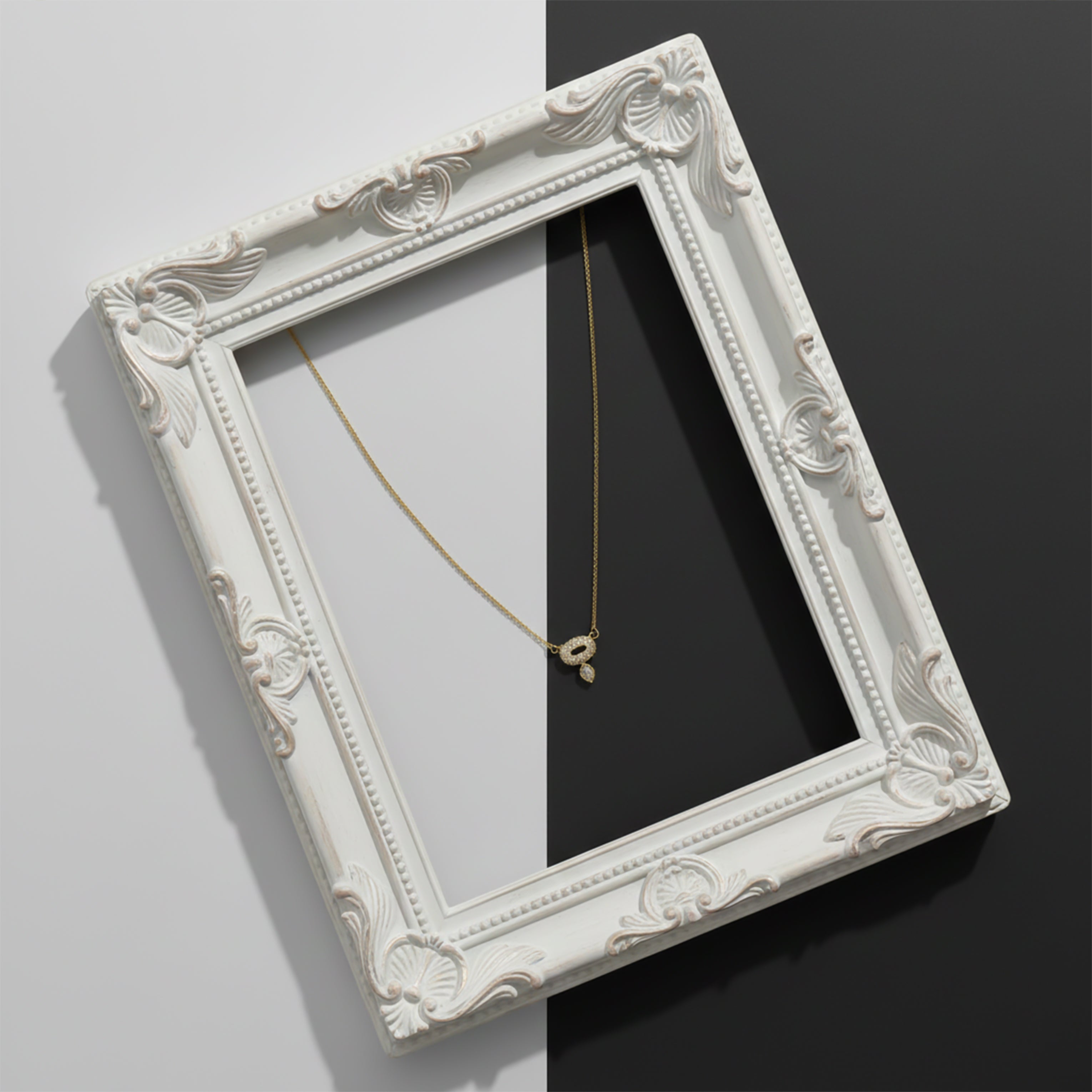 Silver Quatrefoil Spark Accent Link Set GWN -56