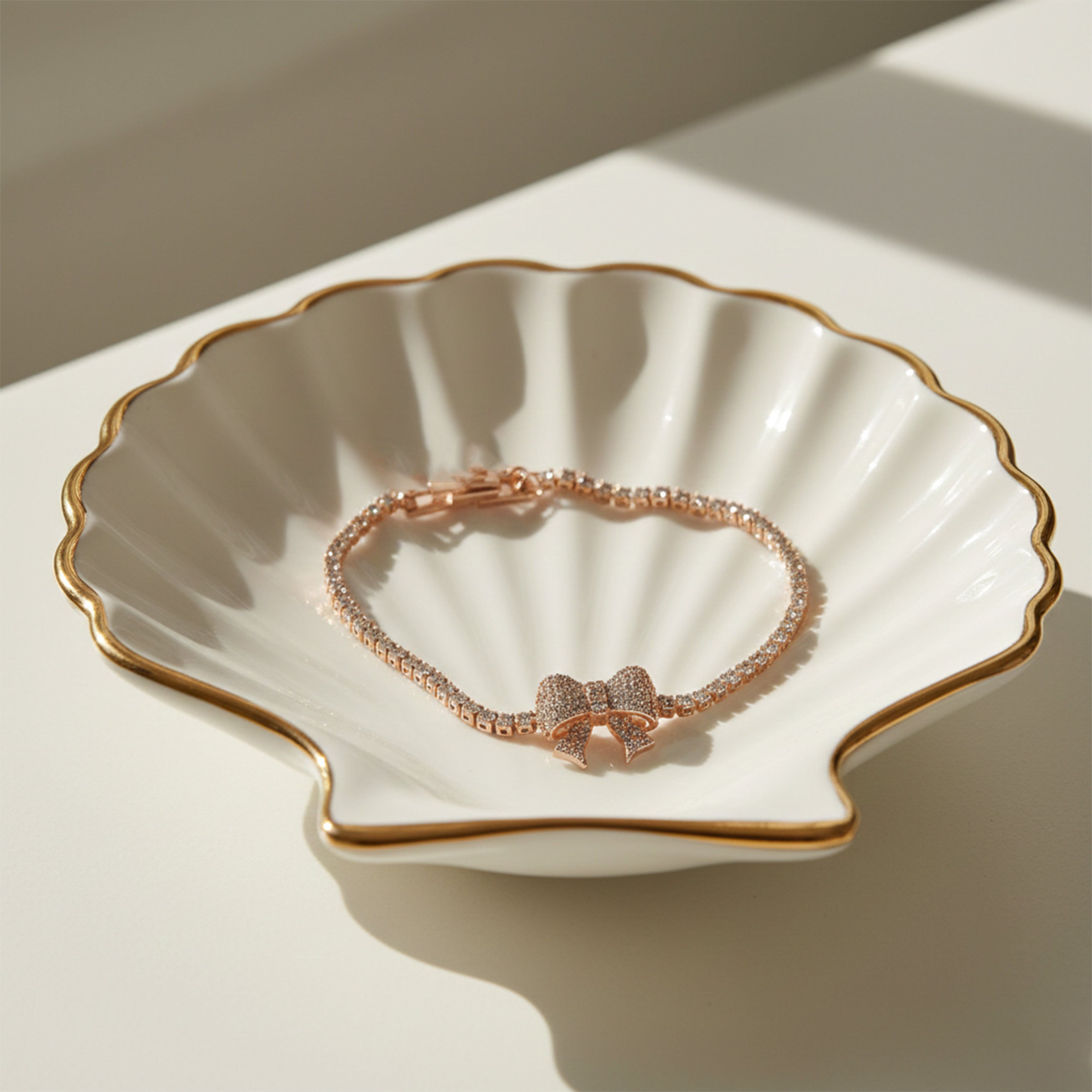 Bowknot Tennis Bracelet for women in Rose Gold - Finora Jewels
