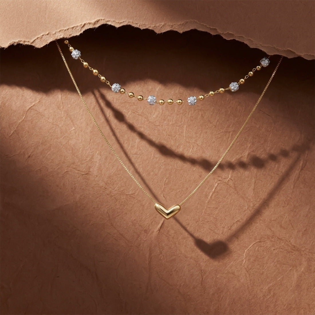 Tiered Love & Spark Bead-Set Link Set GWN -63