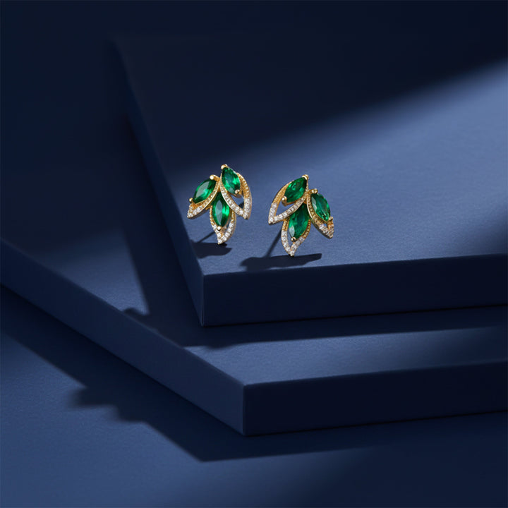 Jade Navette Ear Studs GWE -171