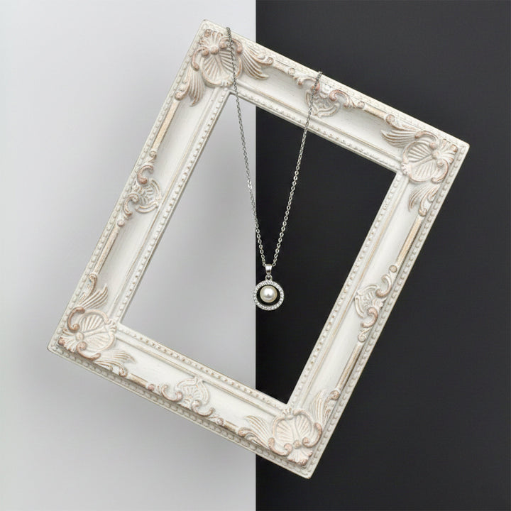 Silver Moti Encircled Grace Link Set GWN -58