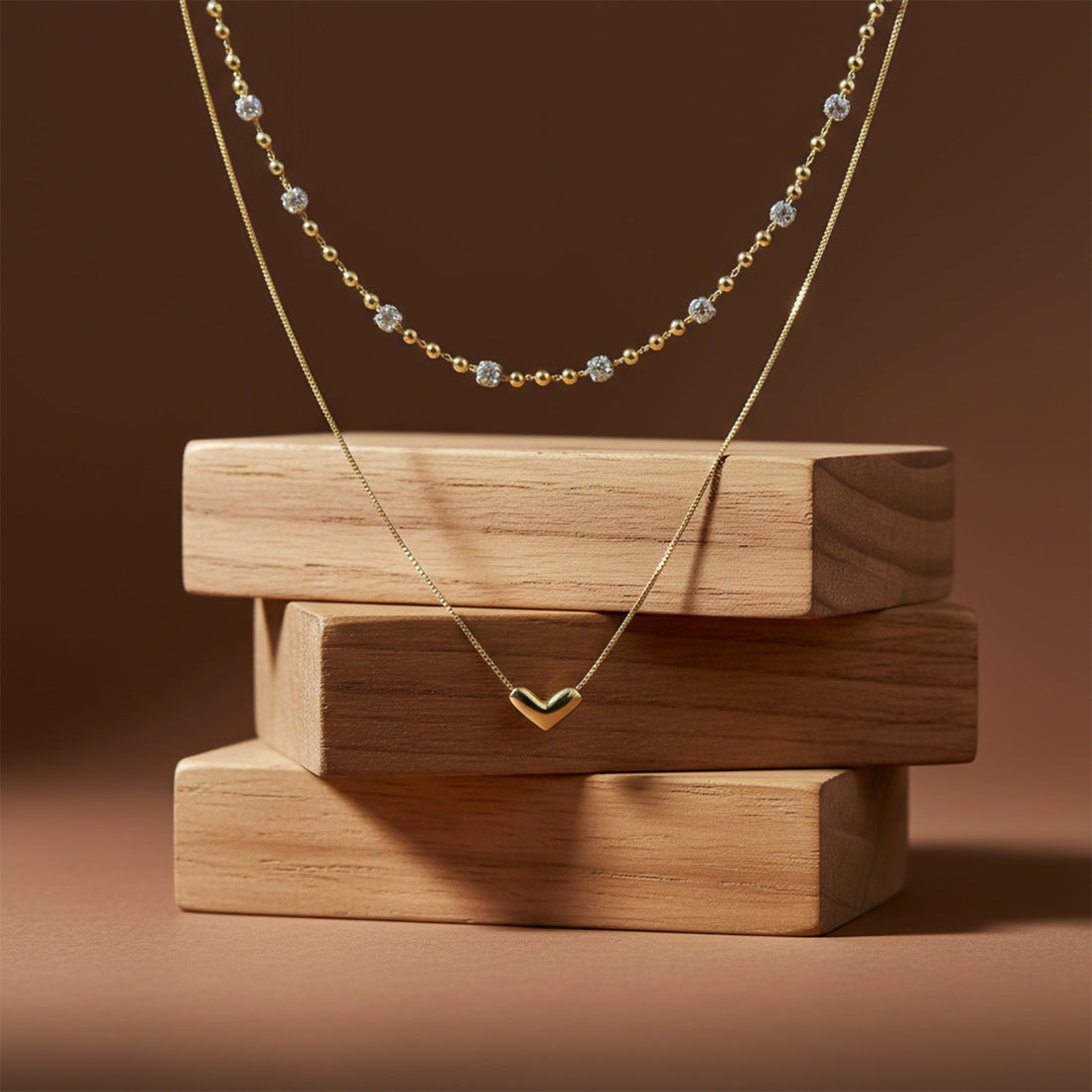 Tiered Love & Spark Bead-Set Link Set GWN -63