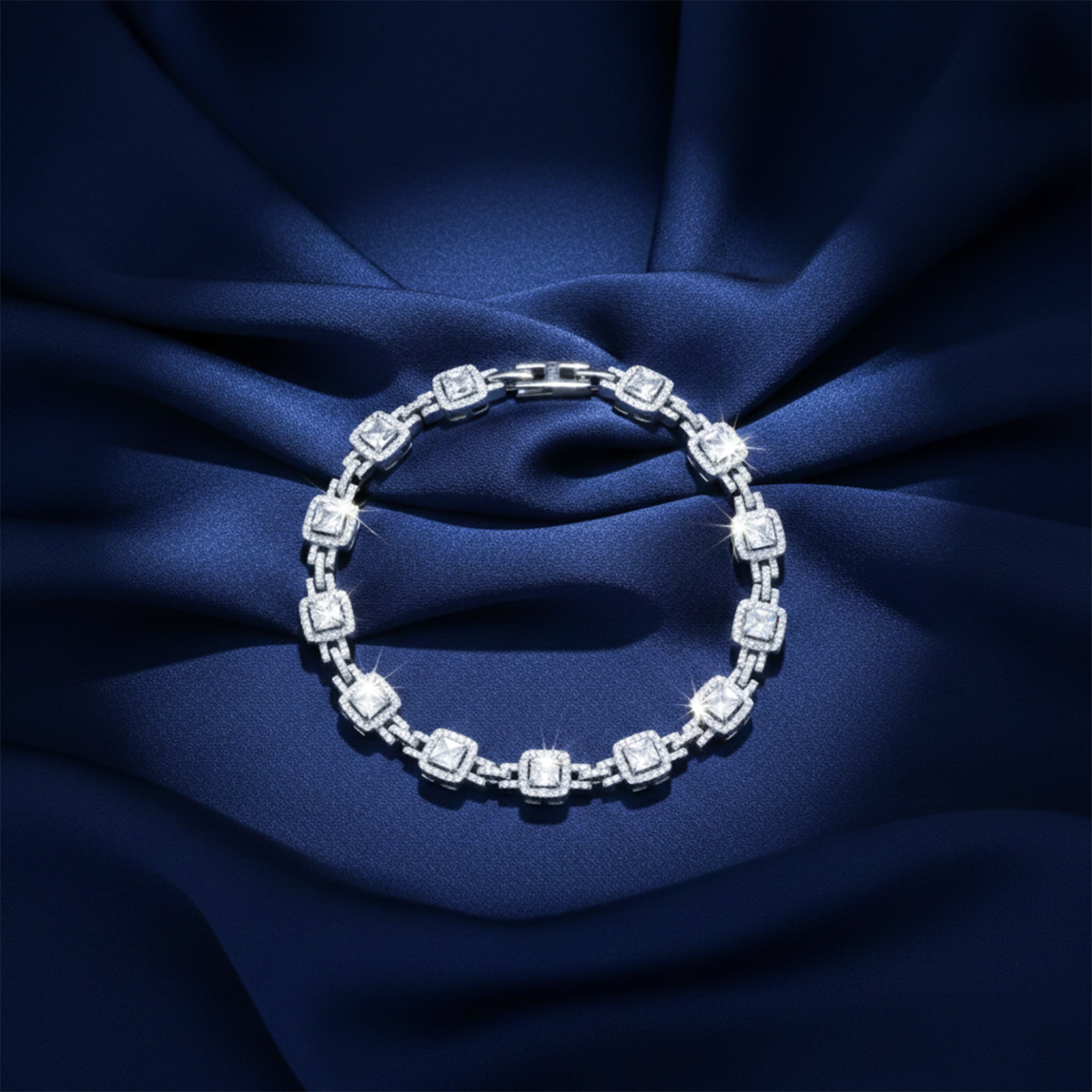 Silver Princess Halo Bracelet for women - Finora Jewels