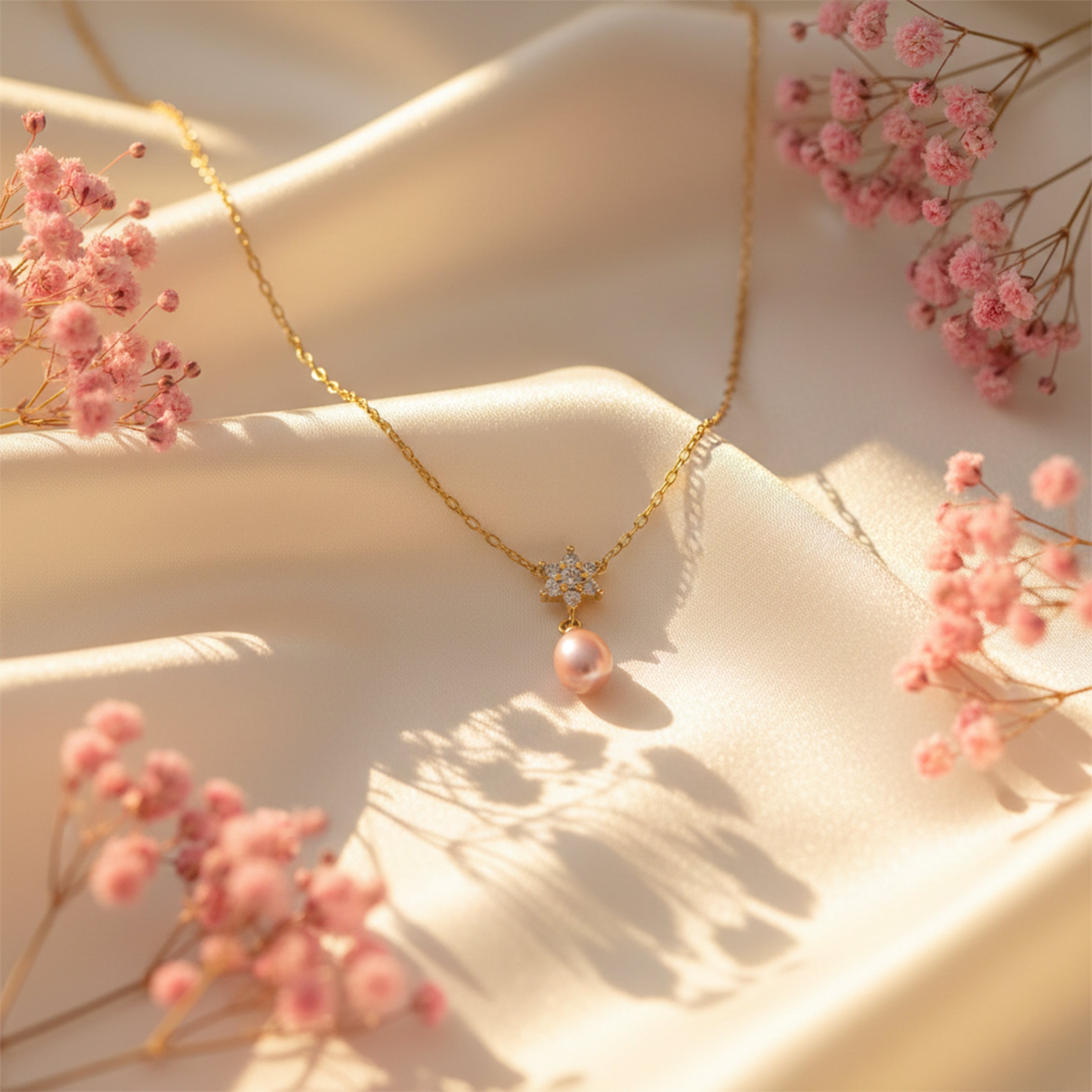 Gold-Toned Moti Dangle Accent Link Set GWN -44