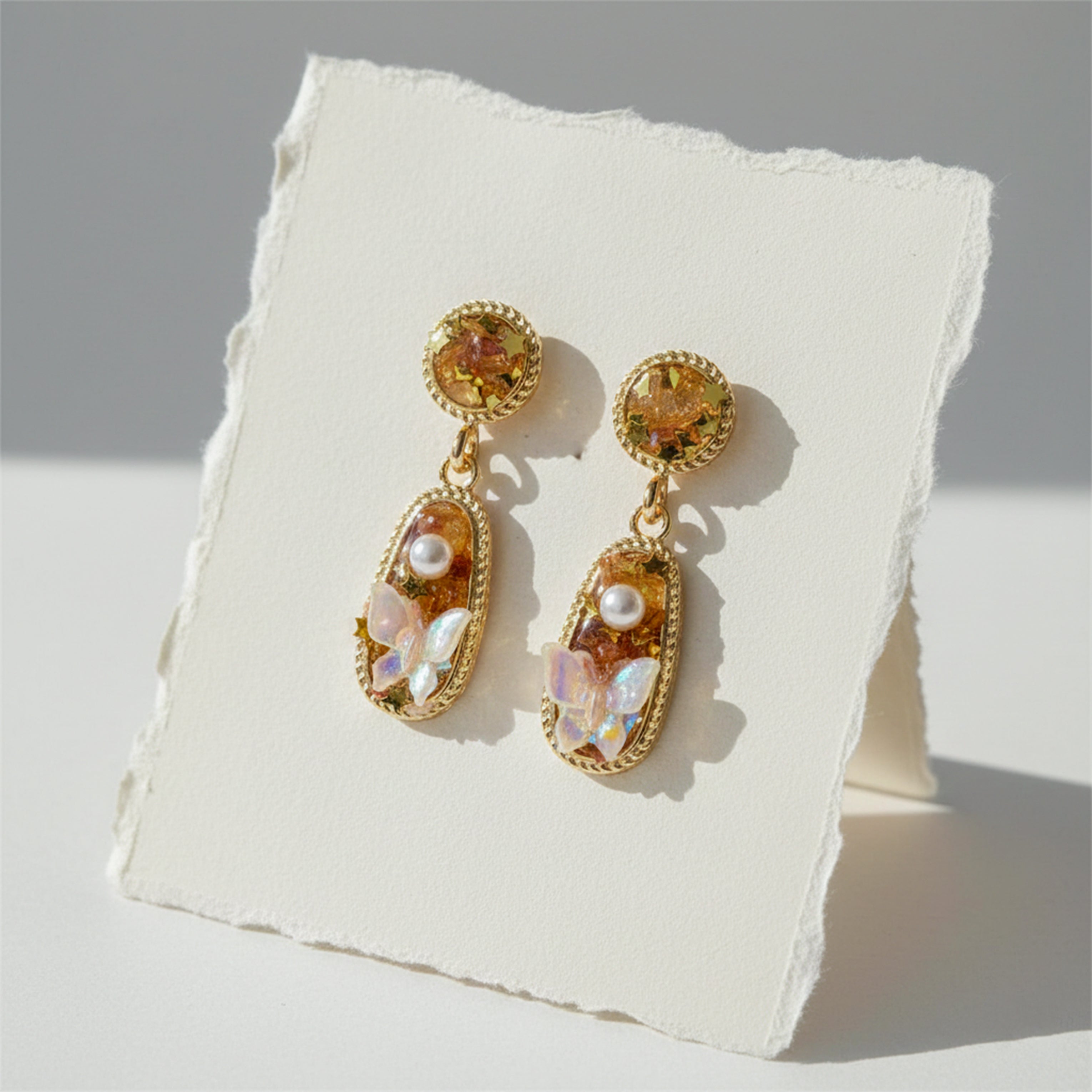 Butterfly Stud Earrings for women in Gold - Finora Jewels