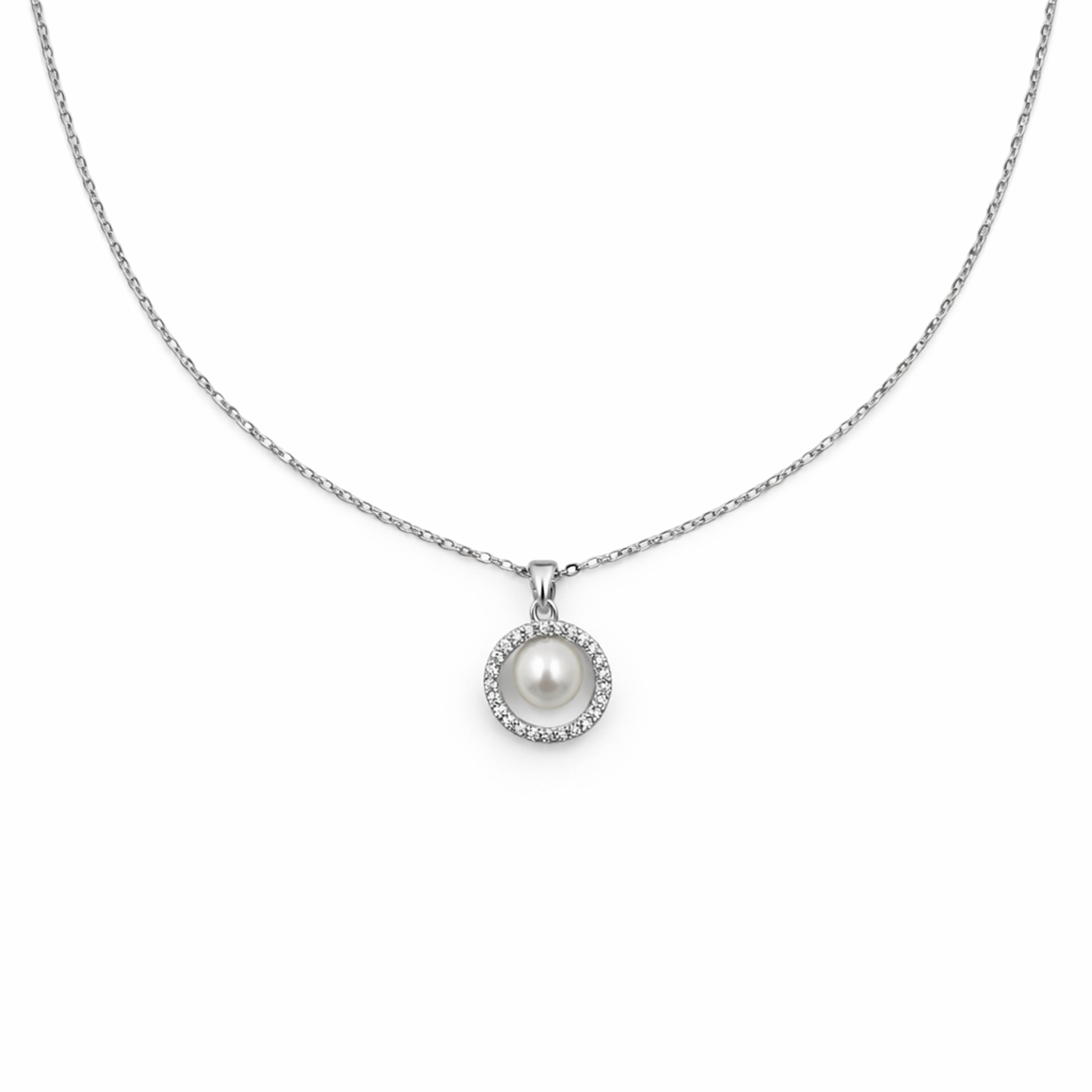Silver Moti Encircled Grace Link Set GWN -58