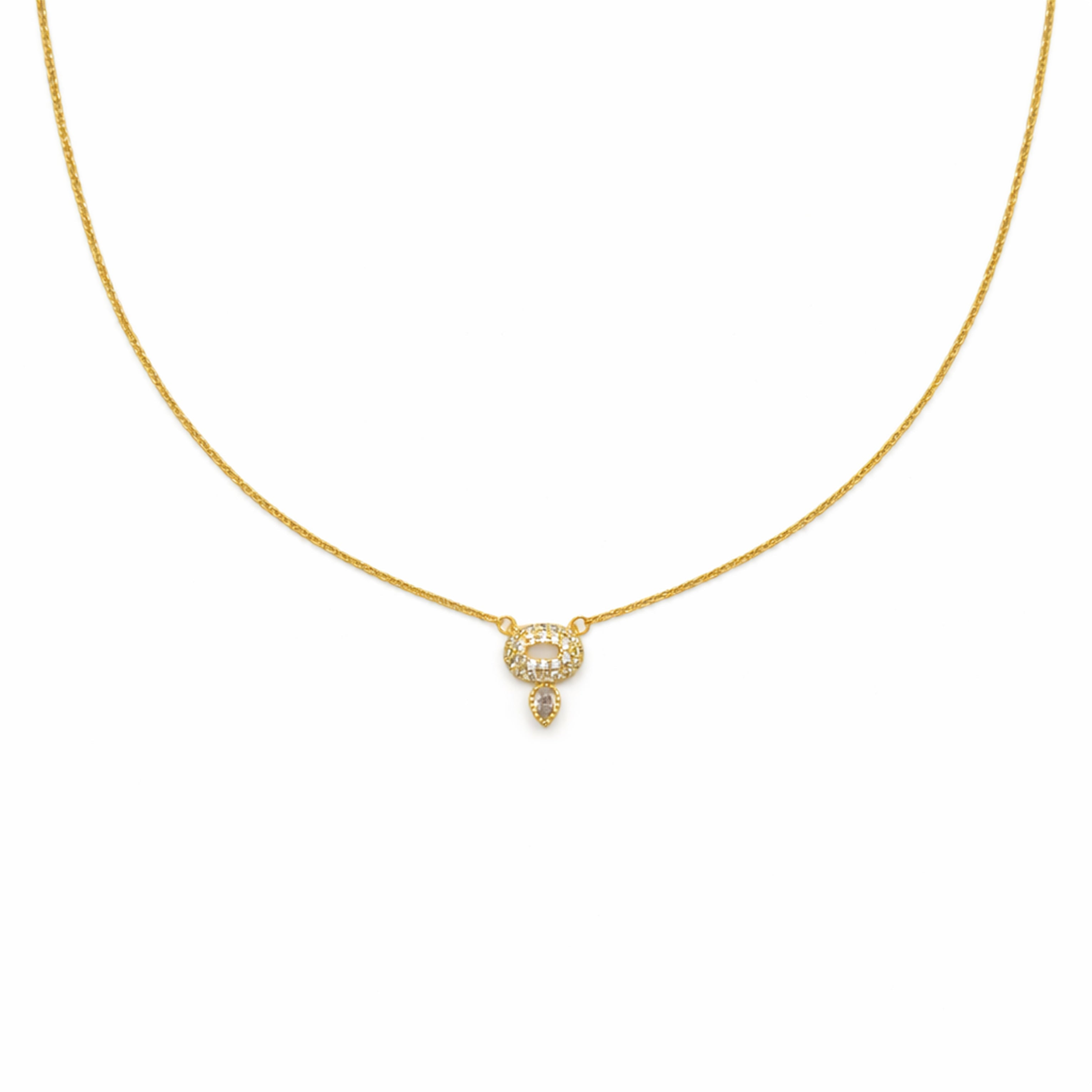 Gold-Toned Quatrefoil Spark Locket Link Set GWN -55