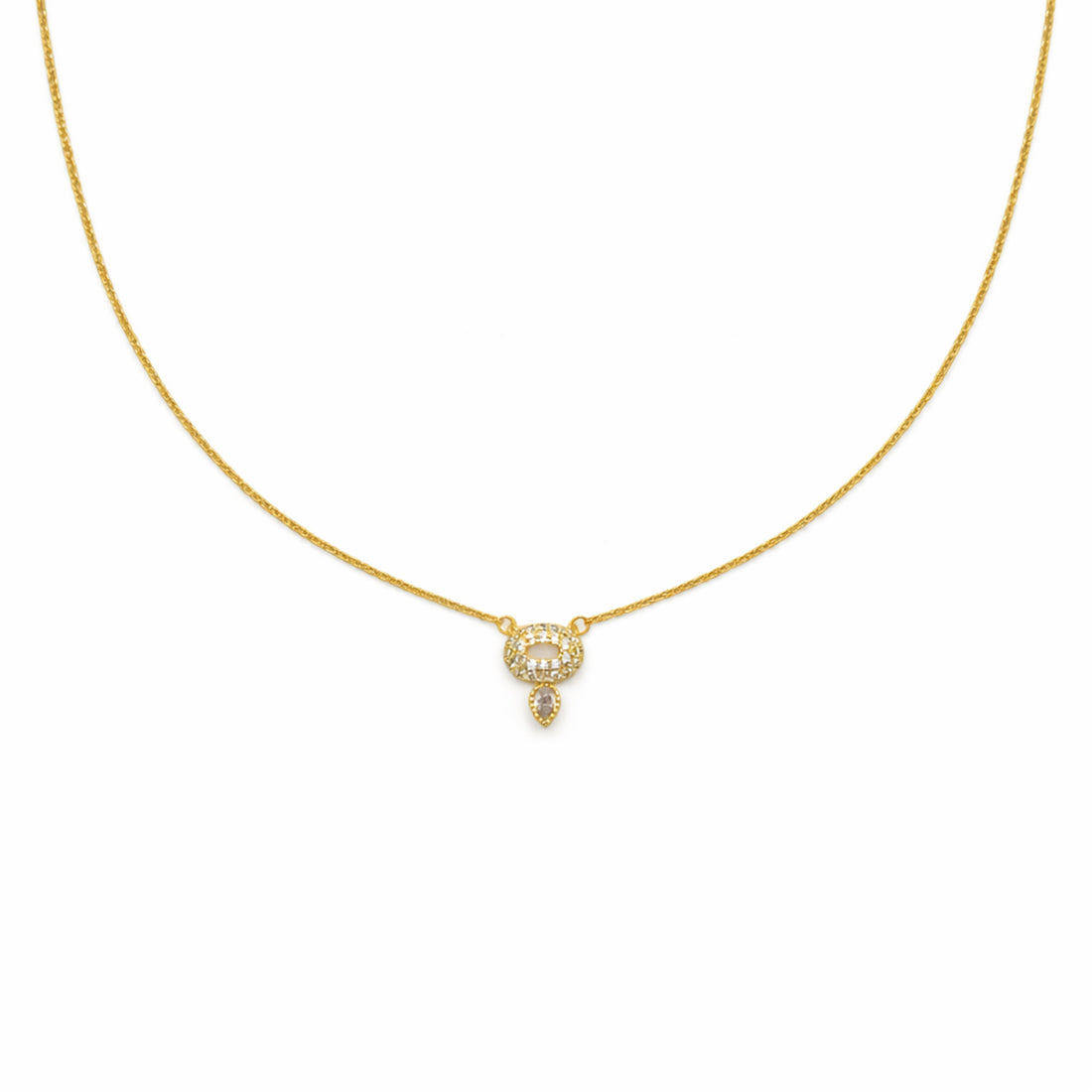 Silver Quatrefoil Spark Accent Link Set GWN -56