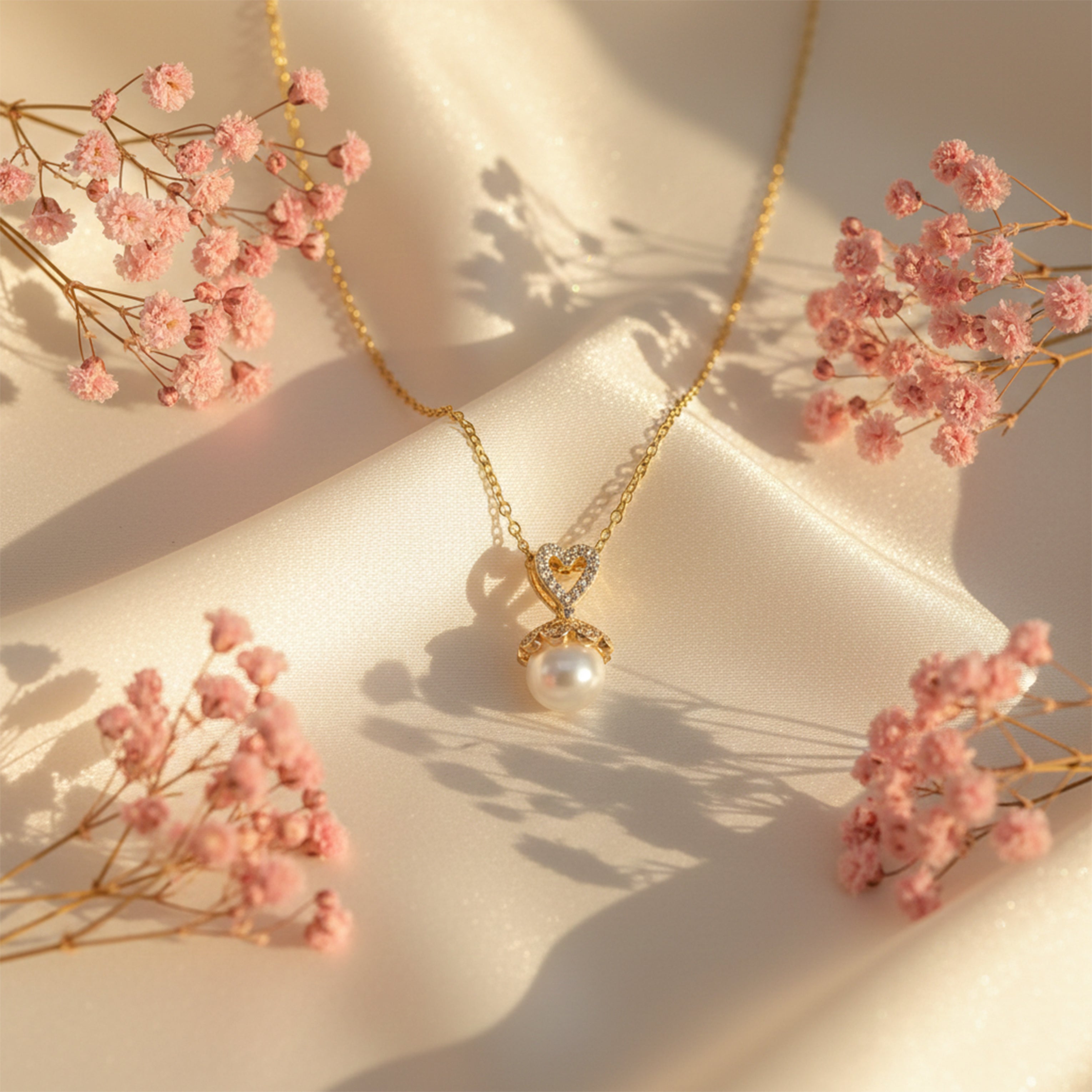 Gold Heart Necklace for women - Finora Jewels
