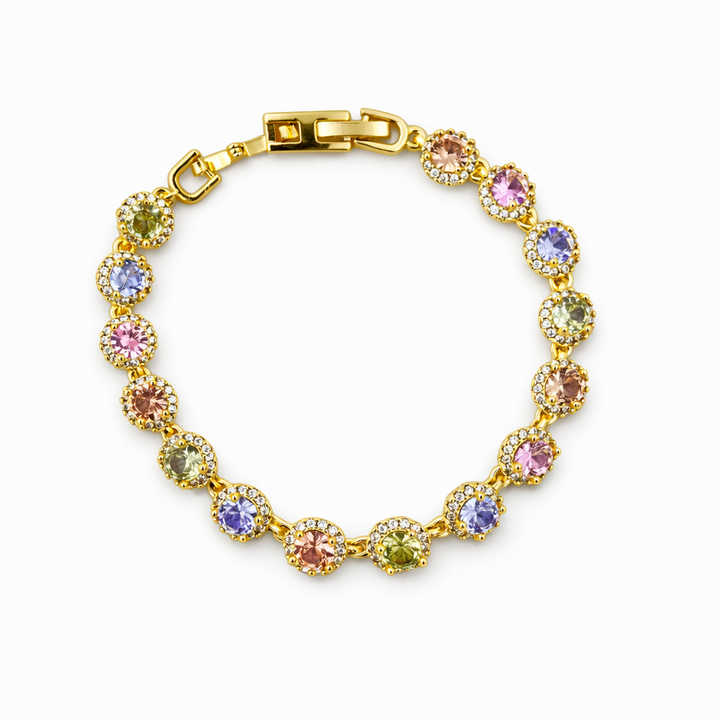 Gold Plated Multi Color Bracelet