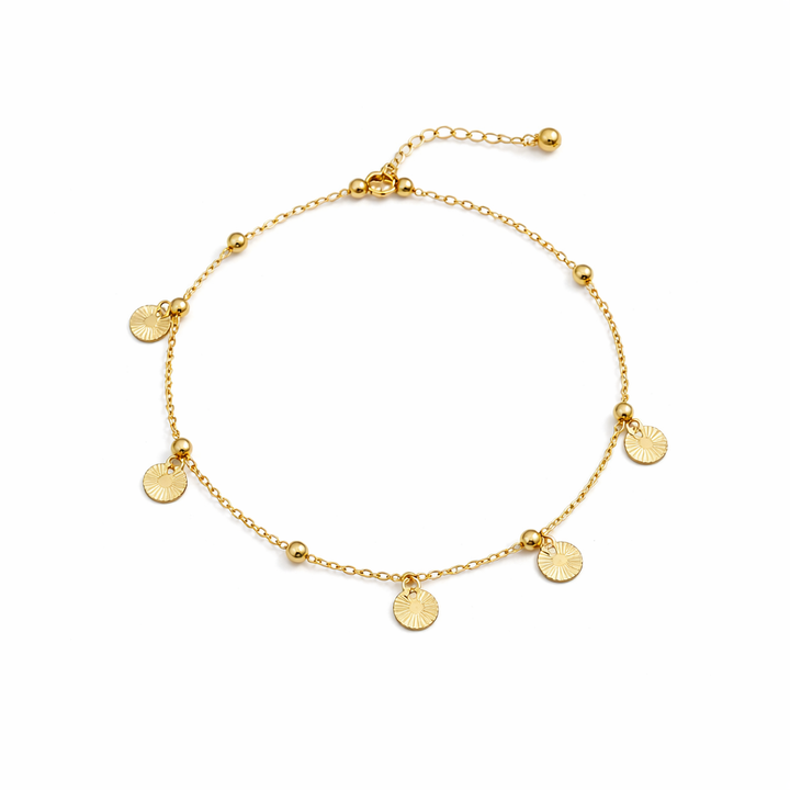 Gold Sunburst Disc Accent Payal GWA -50