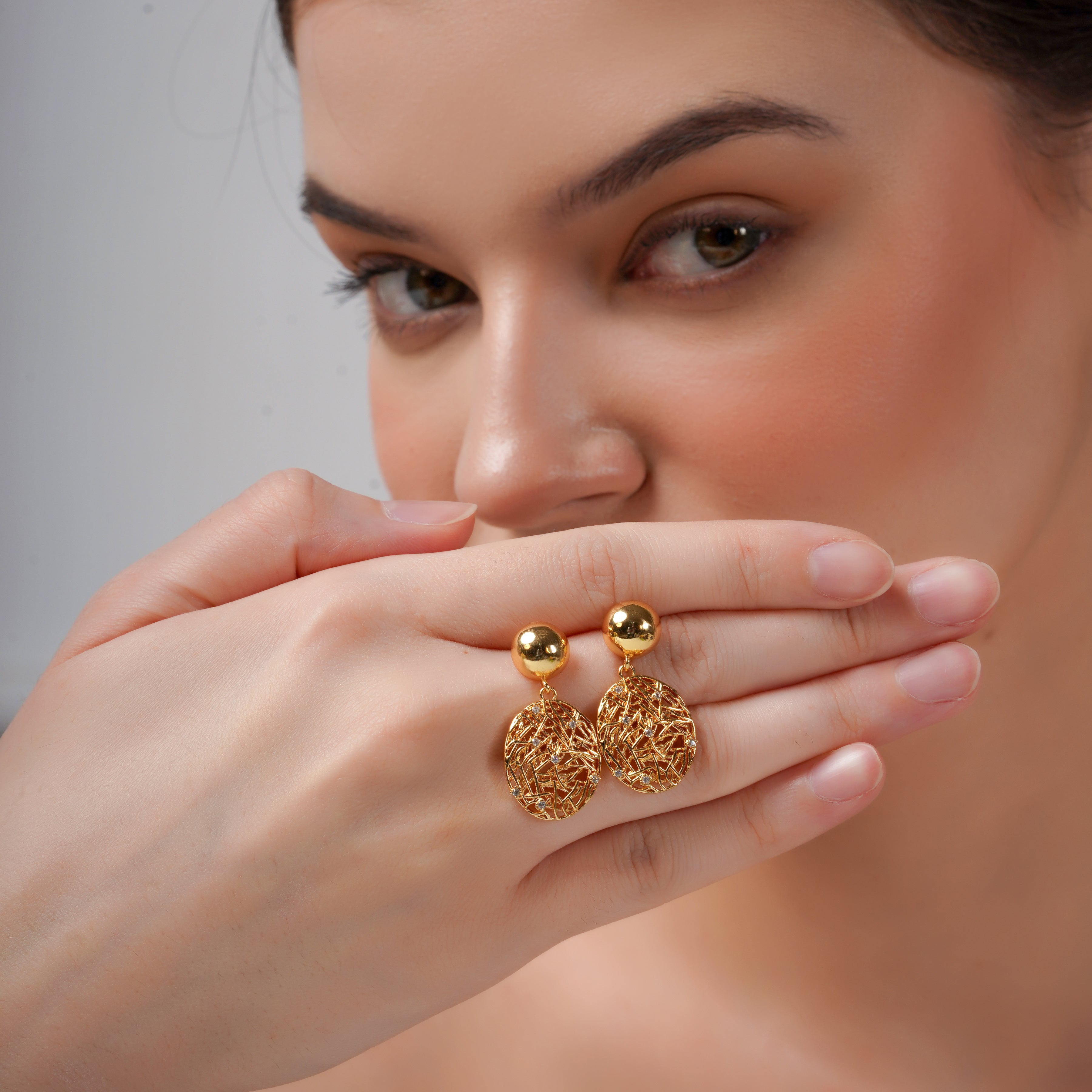 Sunora Weave Drops Ear Studs GWE -13