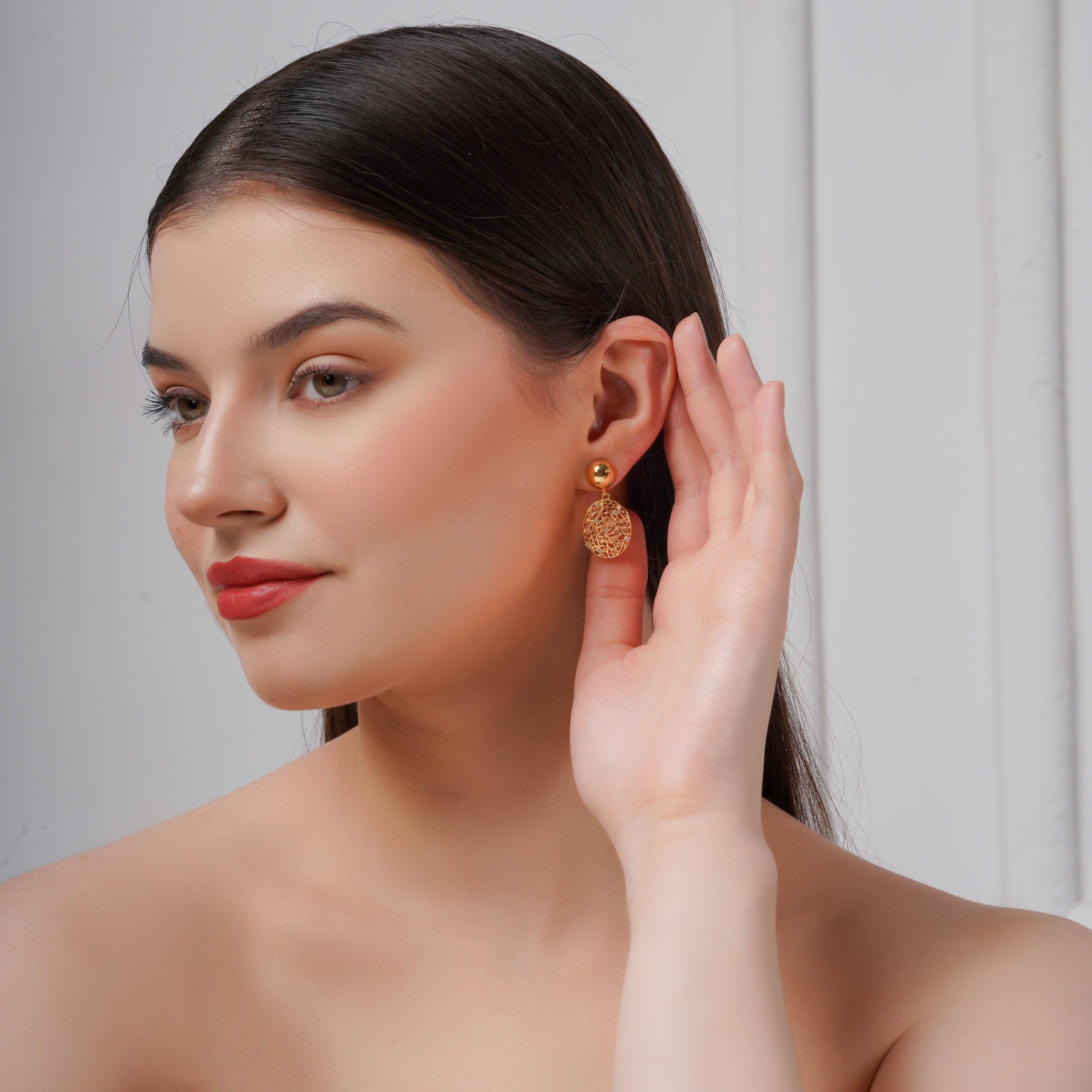 Sunora Weave Drops Ear Studs GWE -13