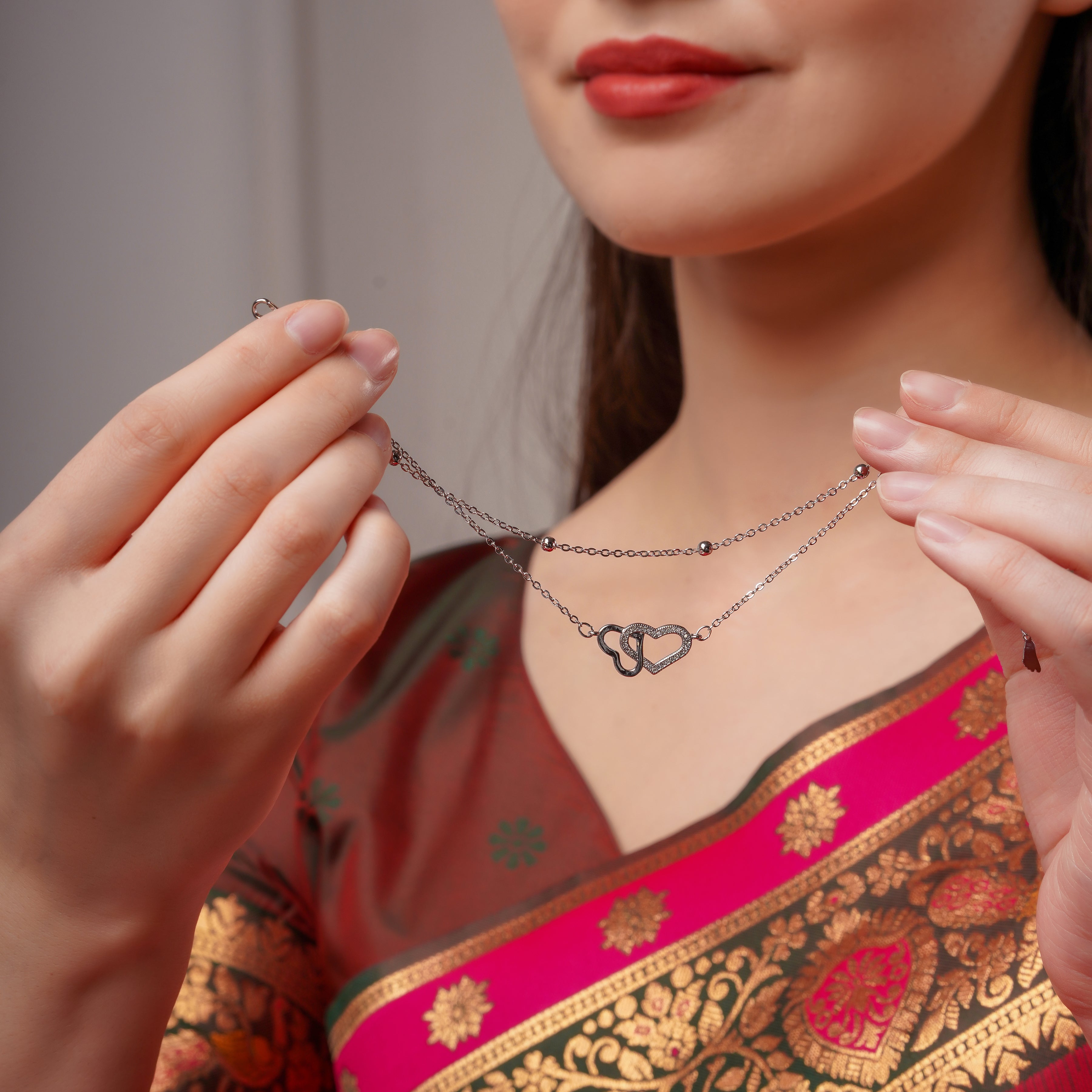 Interlocked Hearts Twin-Tier Payal GWA -18