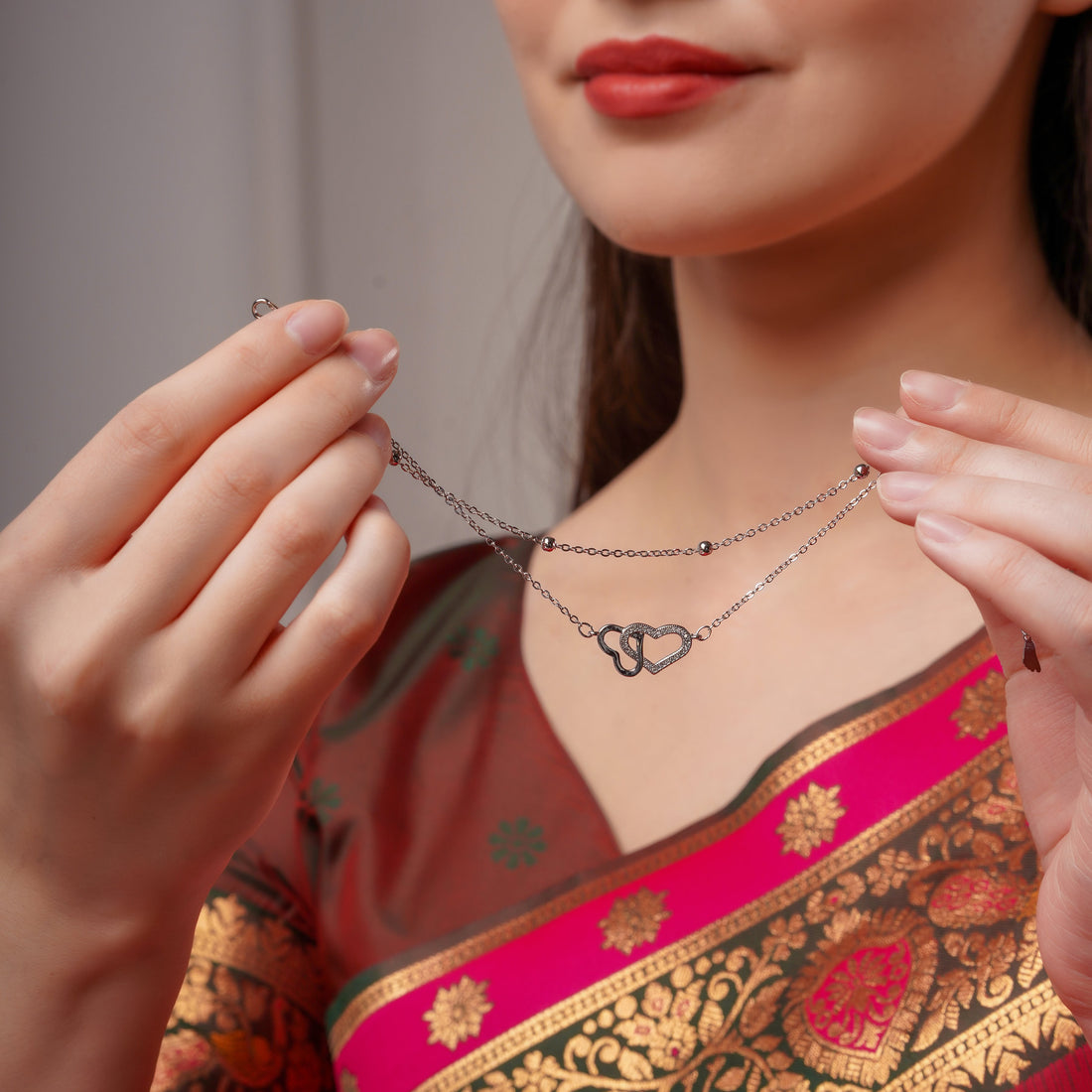 Interlocked Hearts Twin-Tier Payal GWA -18
