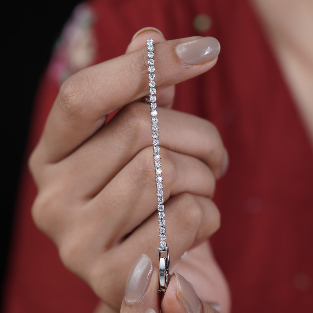 Ishq Silver Solo-Stone Braclate GWB -30