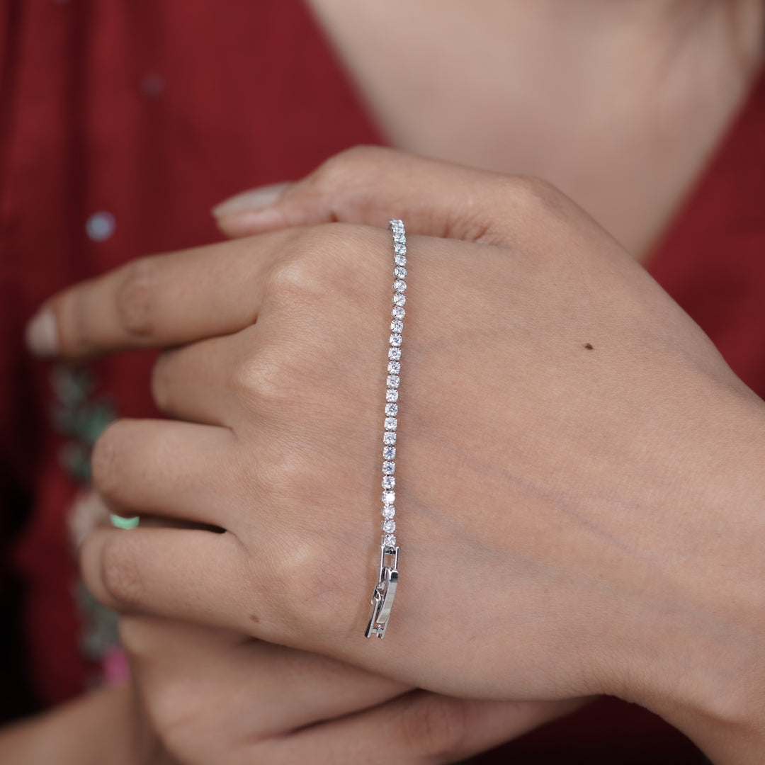 Ishq Silver Solo-Stone Braclate GWB -30