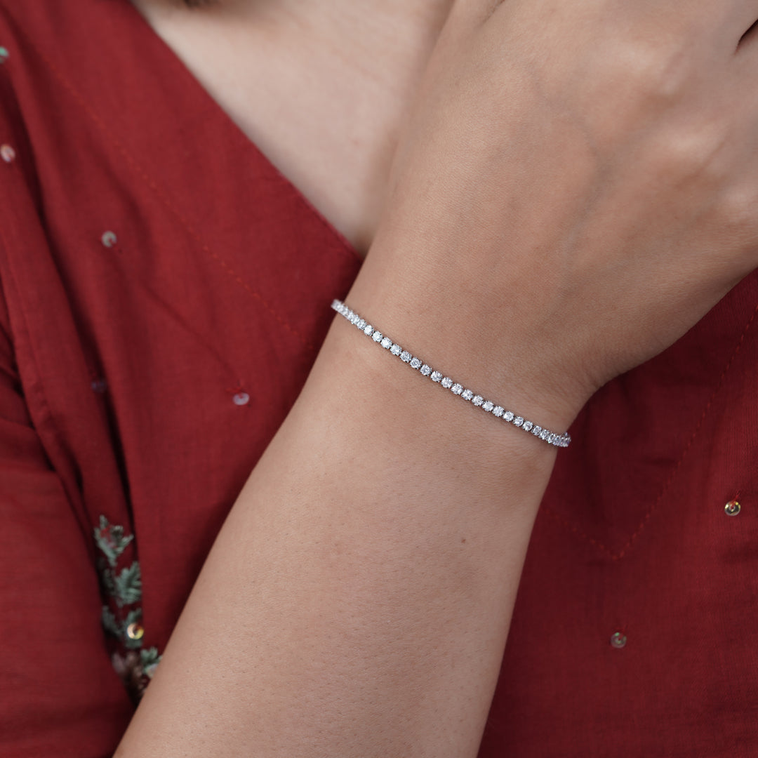 Ishq Silver Solo-Stone Braclate GWB -30