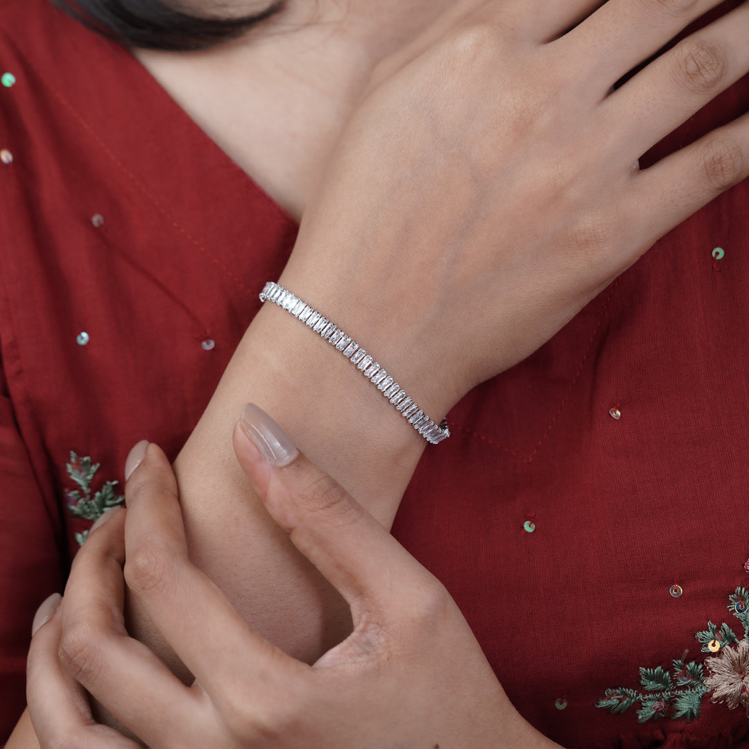 Zenith Silver Mahal Slider Kangan GWB -28