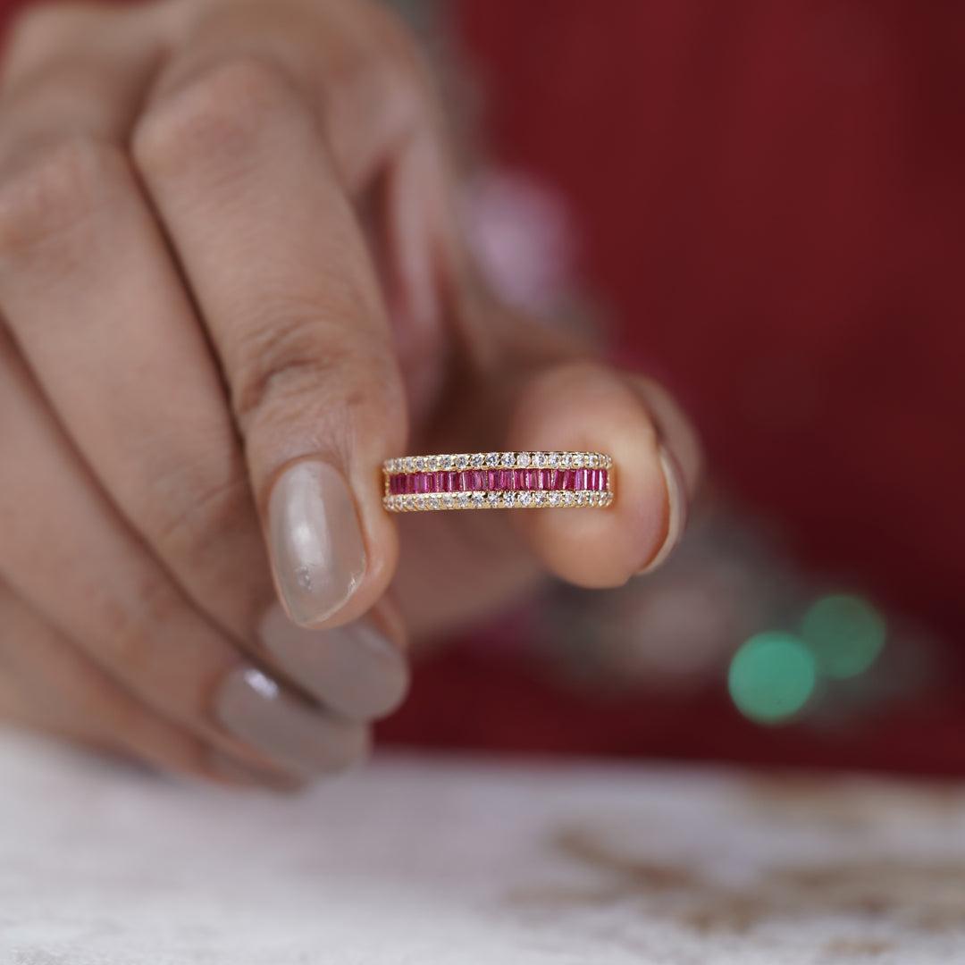 Krina Rosette Zirconia Stone Band GWR -92