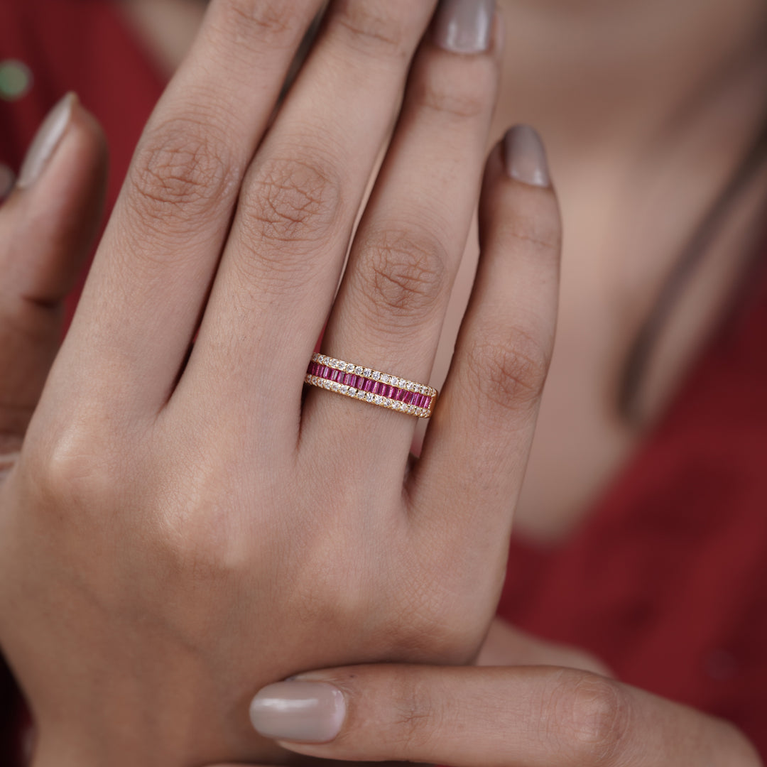 Krina Rosette Zirconia Stone Band GWR -92