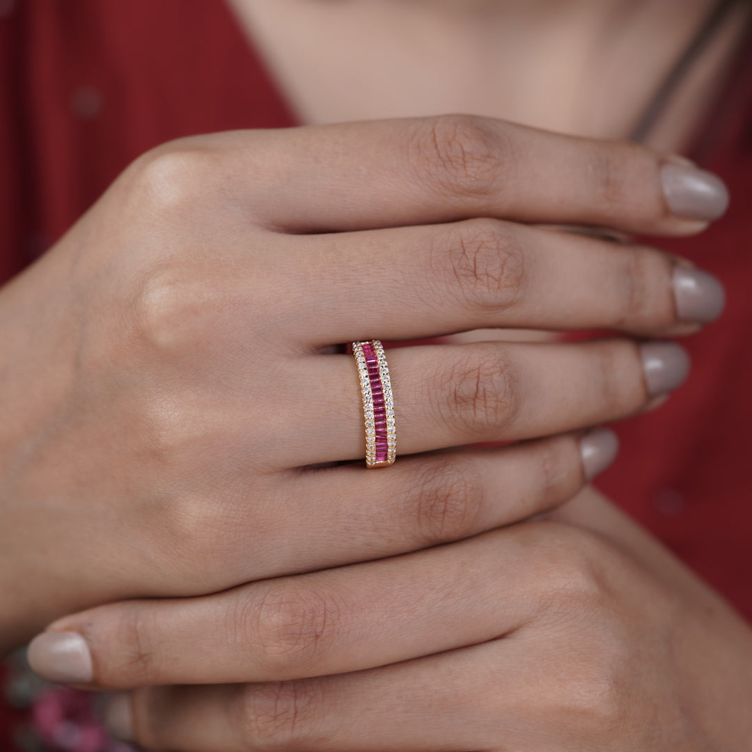 Krina Rosette Zirconia Stone Band GWR -92